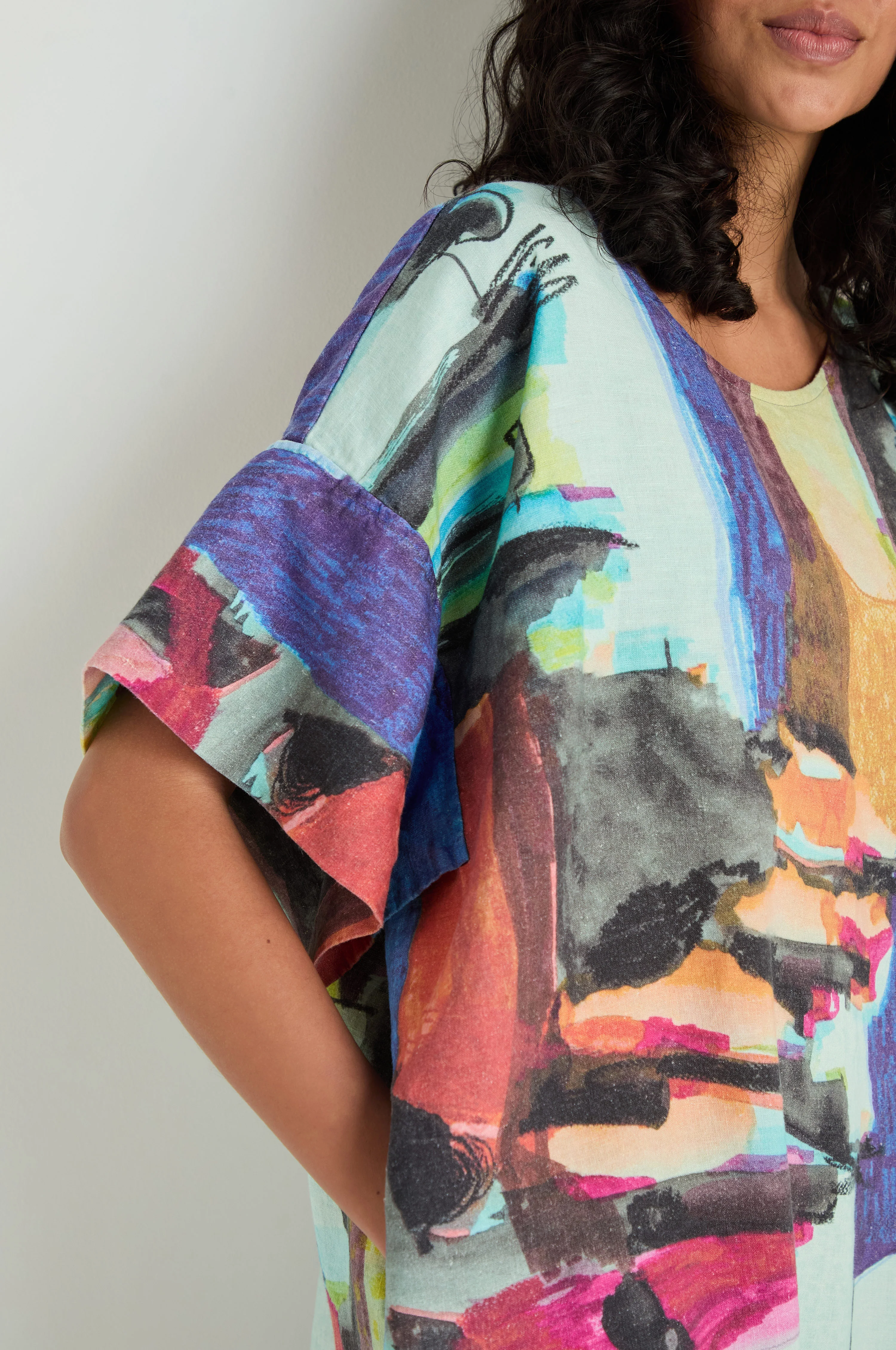 Abstract Print Easy Dress - Image 3