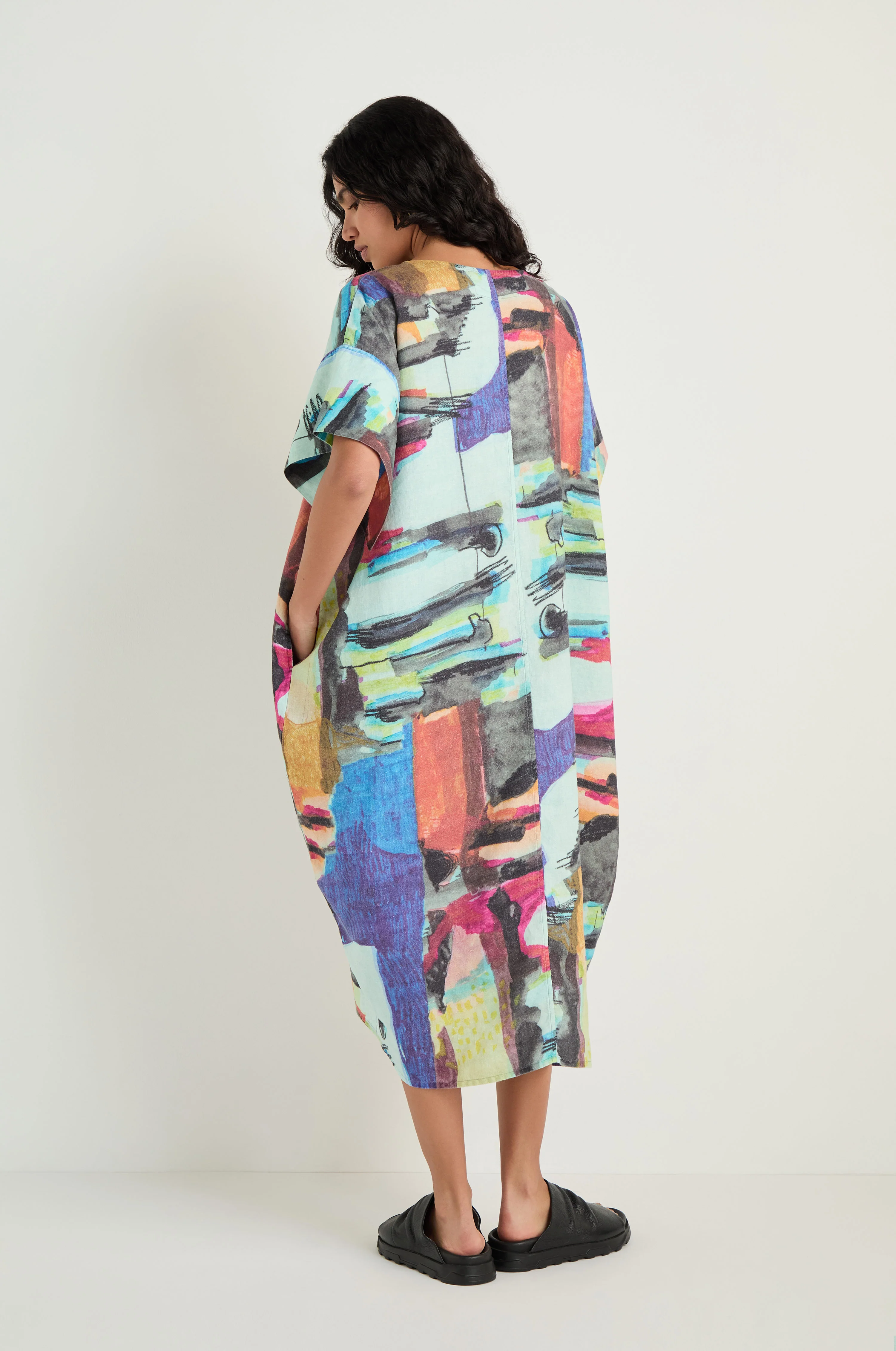 Abstract Print Easy Dress - Image 5