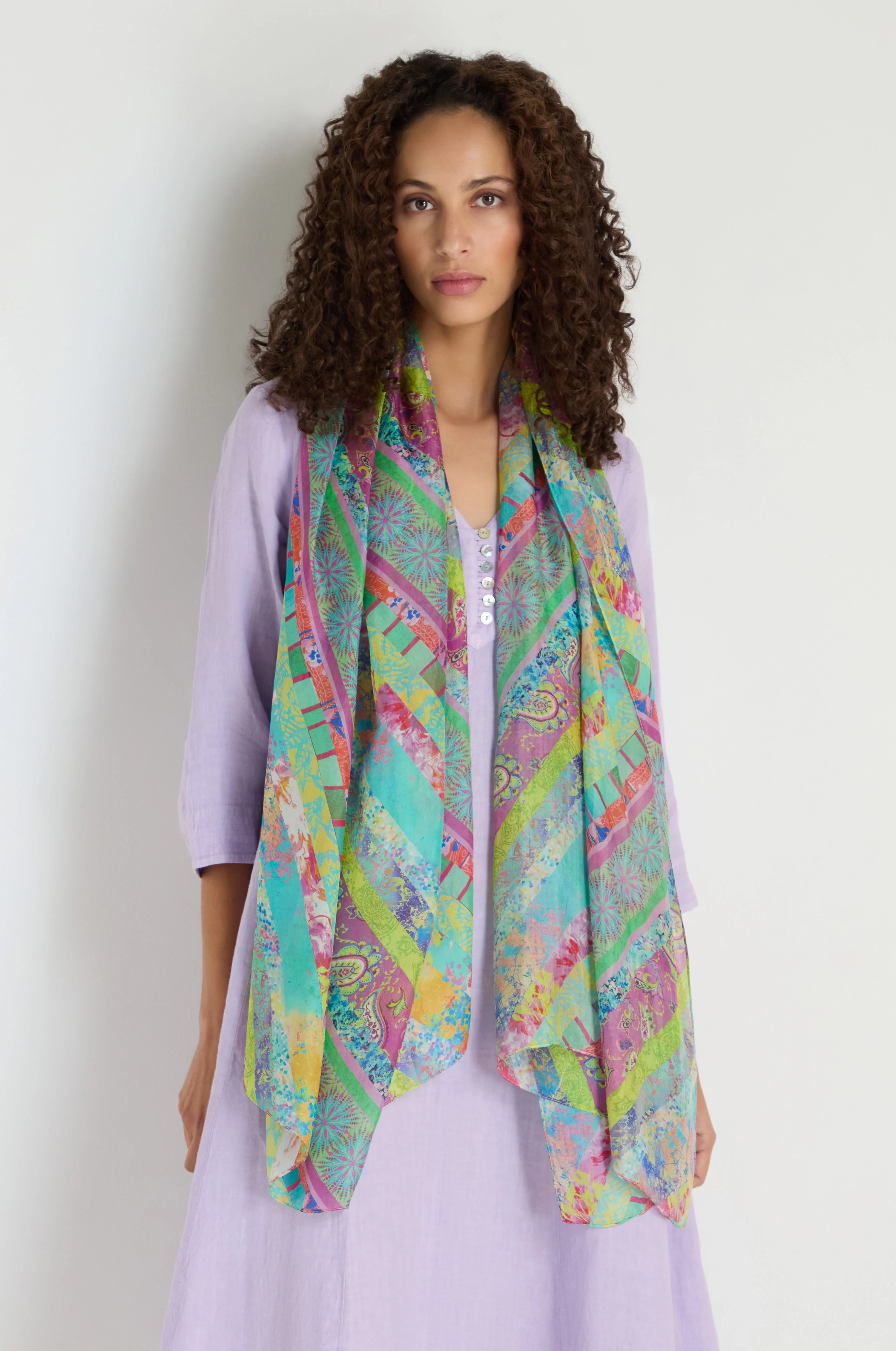 Archival Stripe Silk Scarf - Image 4