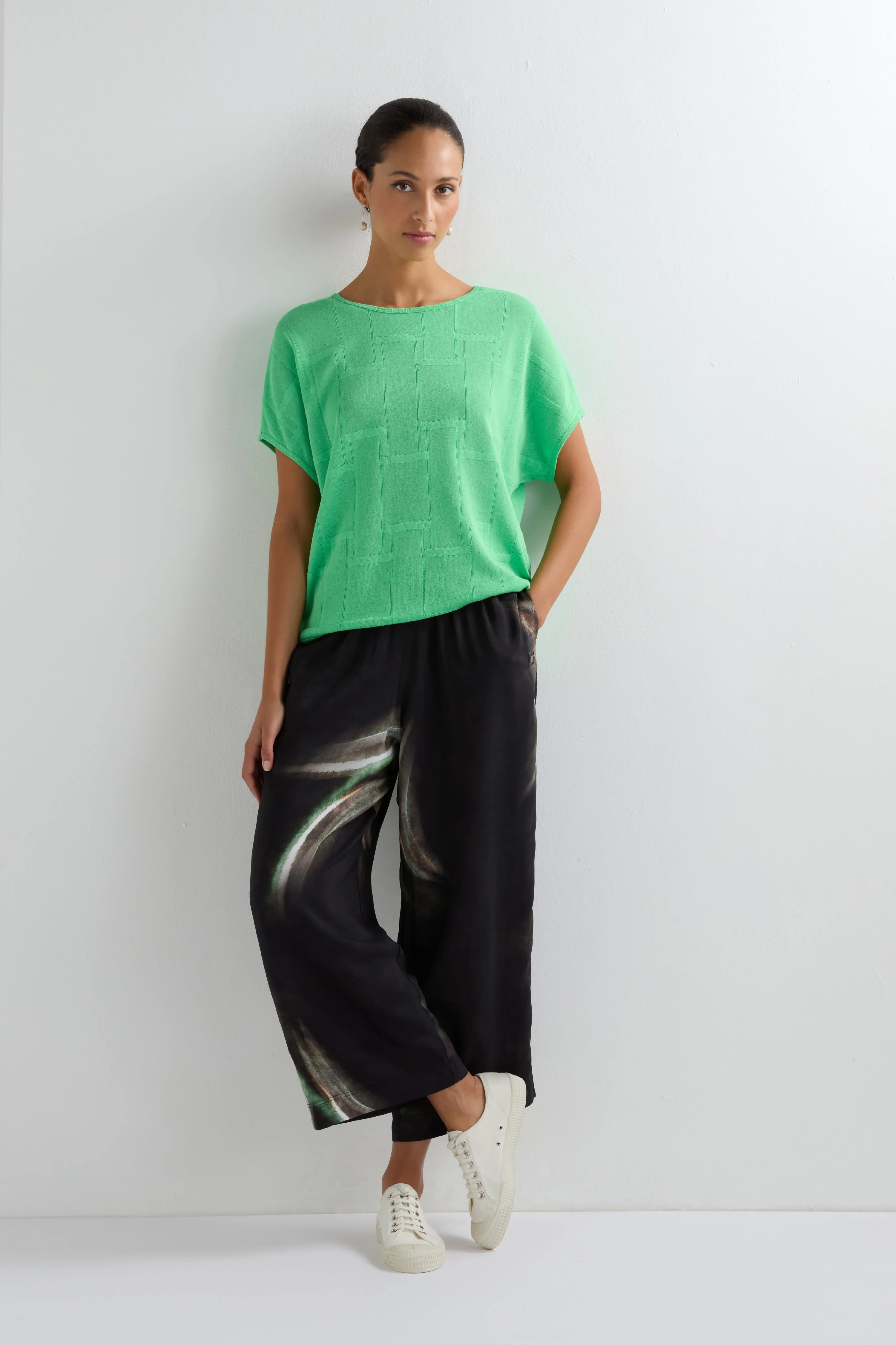 Aurora Print Straight Trousers - Image 3