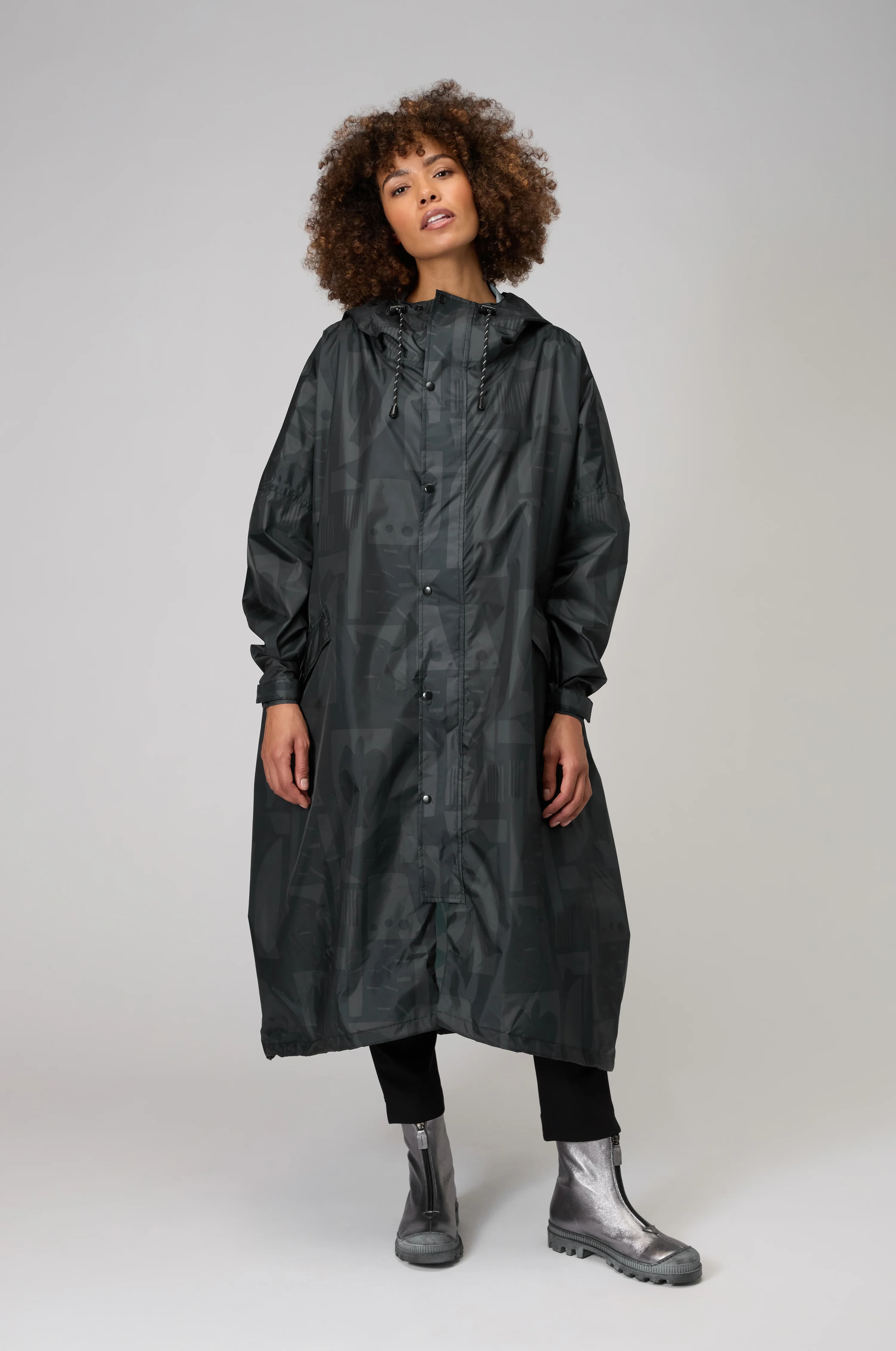 Back to Black Rain Coat - Image 3