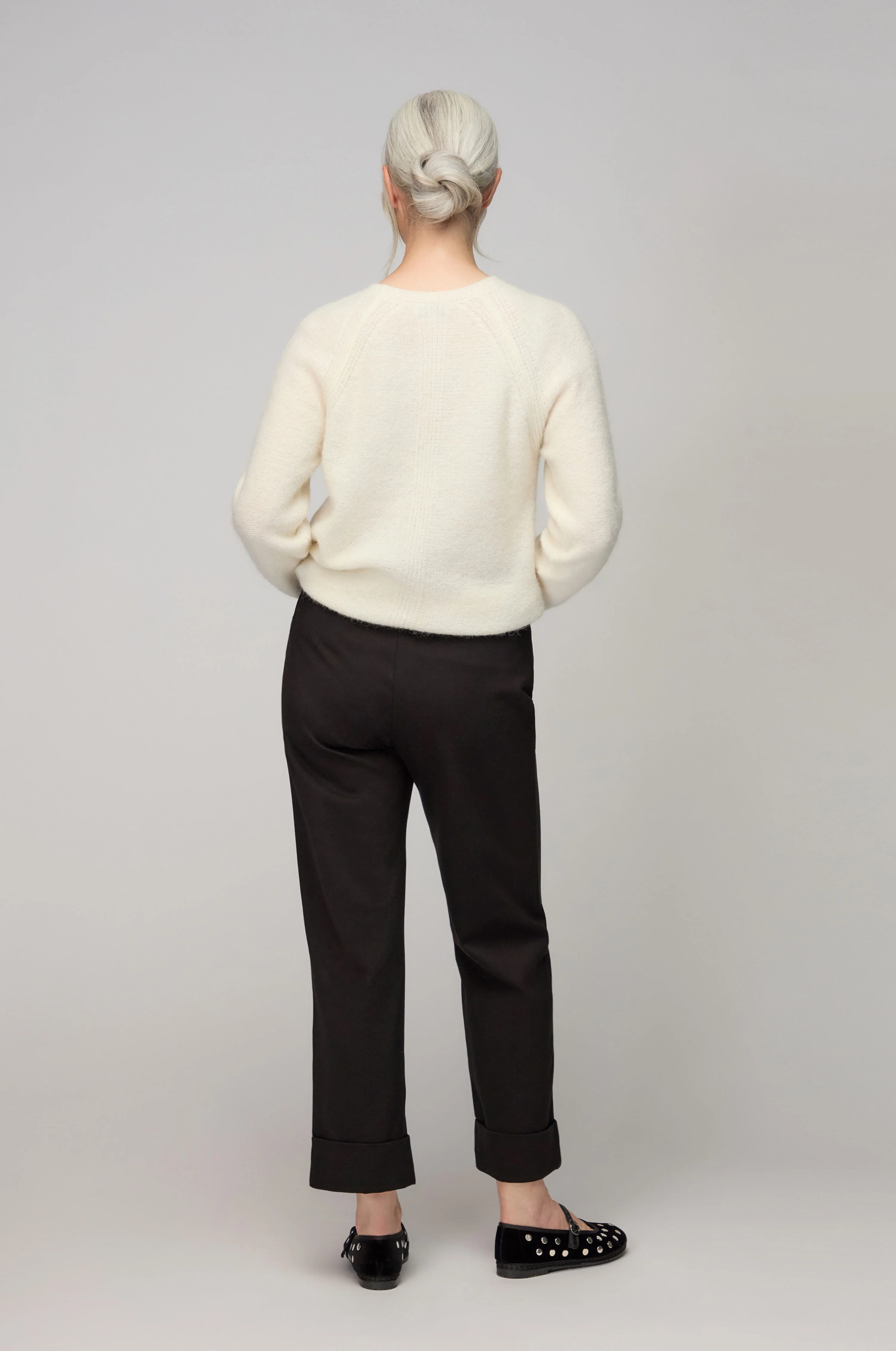 Black Ponte Straight Trousers - Image 4