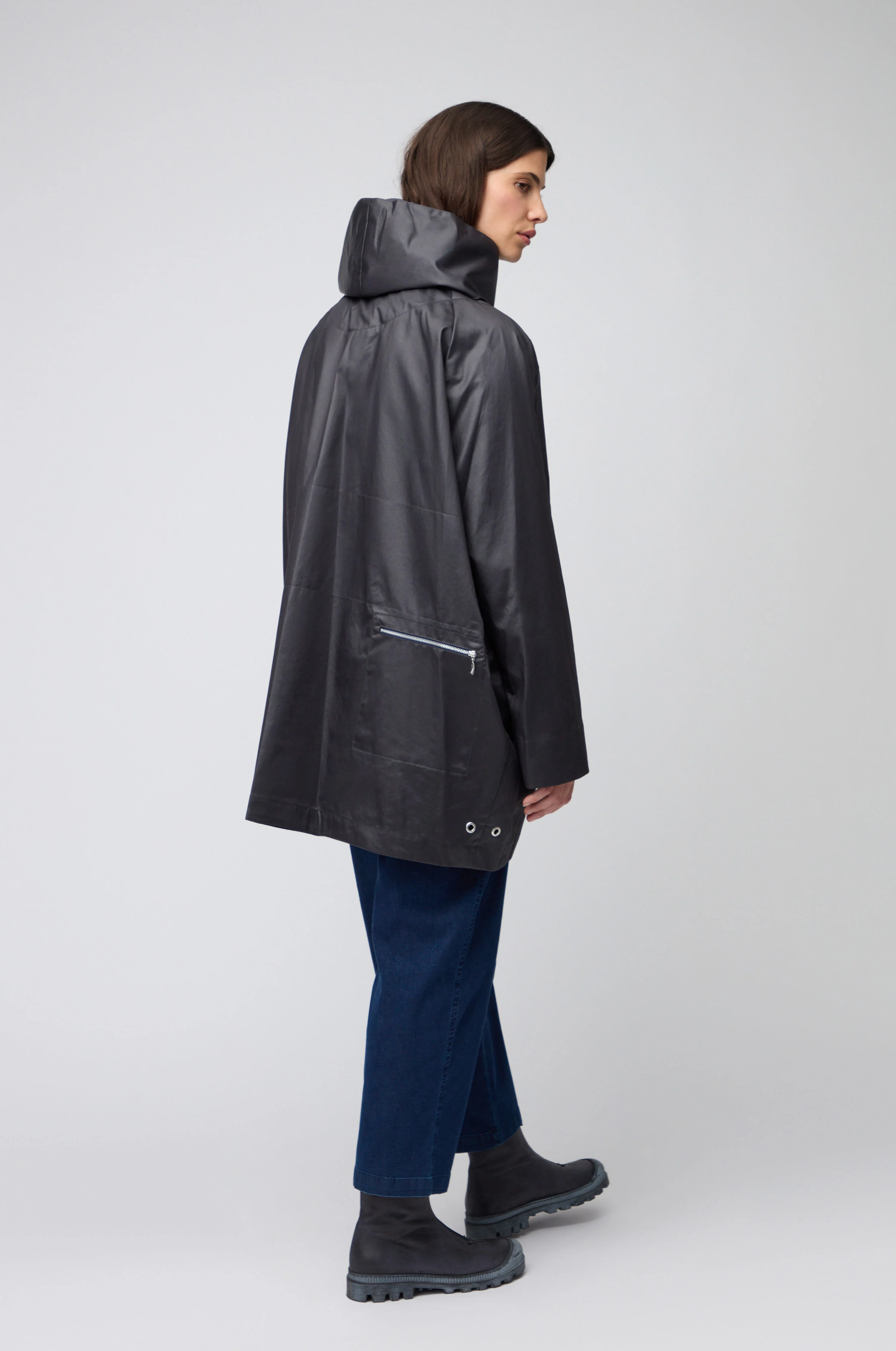 Blue Oversized Parka With Hood - Image 5
