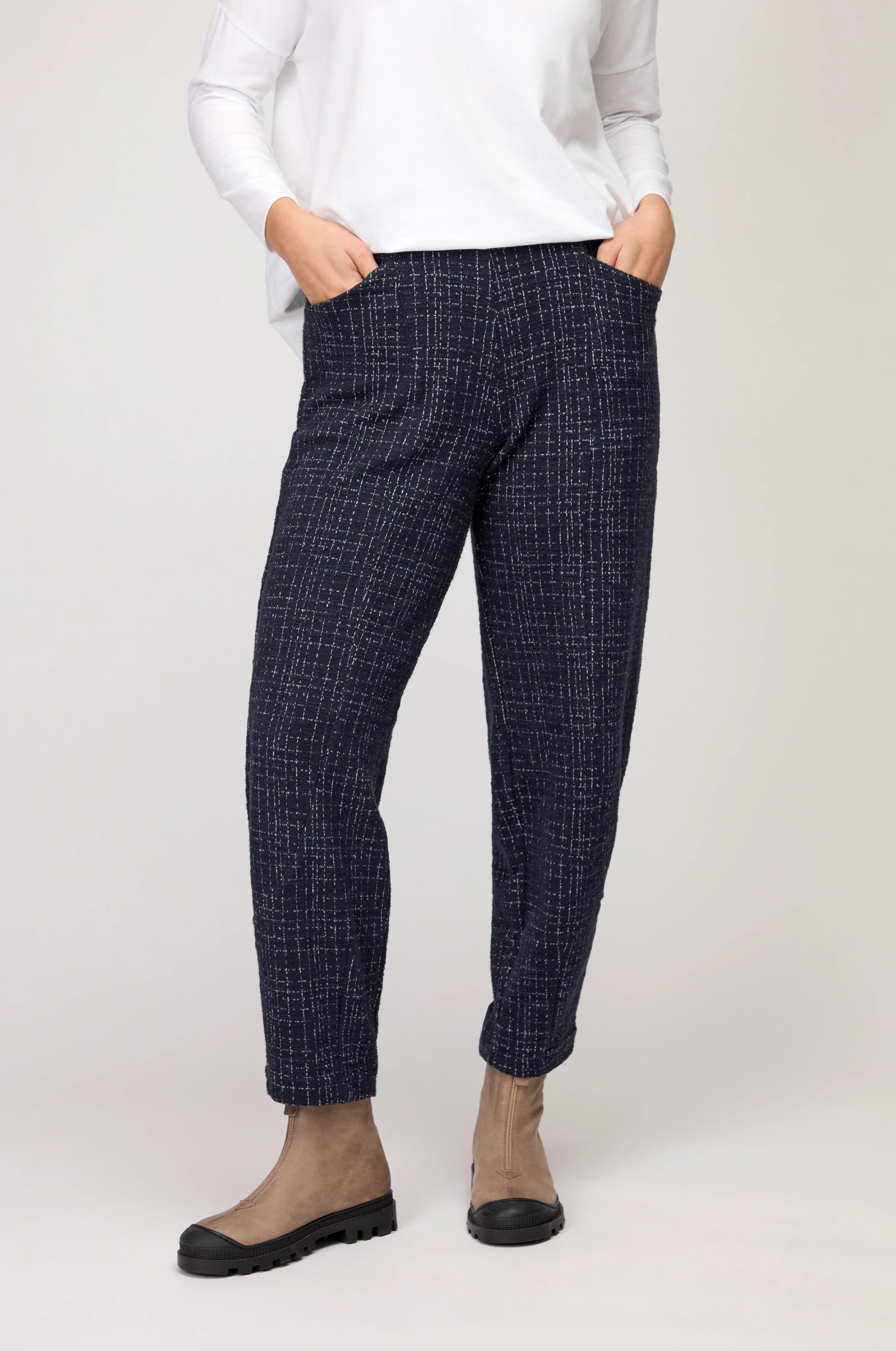 Boucle Cotton Jersey Bubble Trousers - Image 4