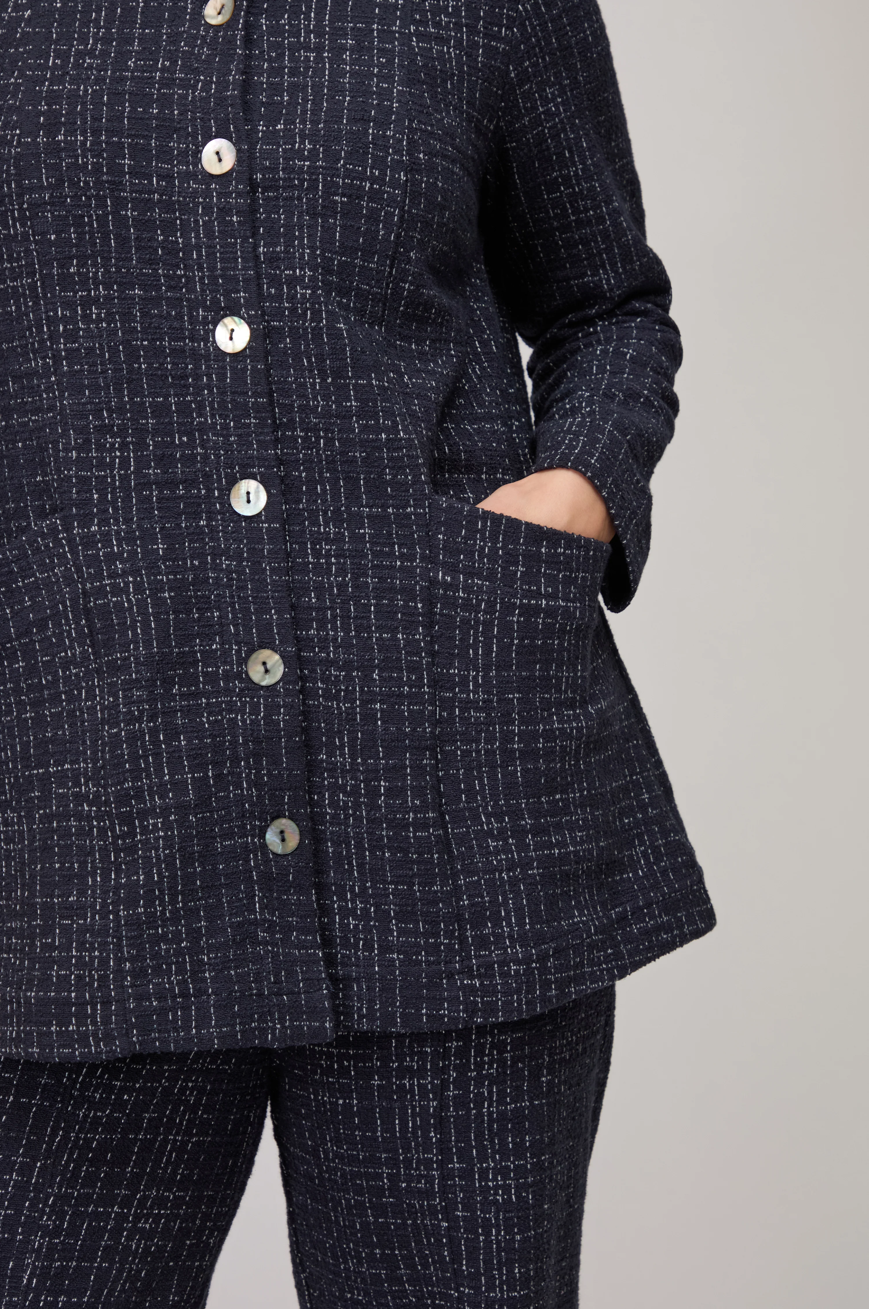 Boucle Cotton Jersey Jacket - Image 5
