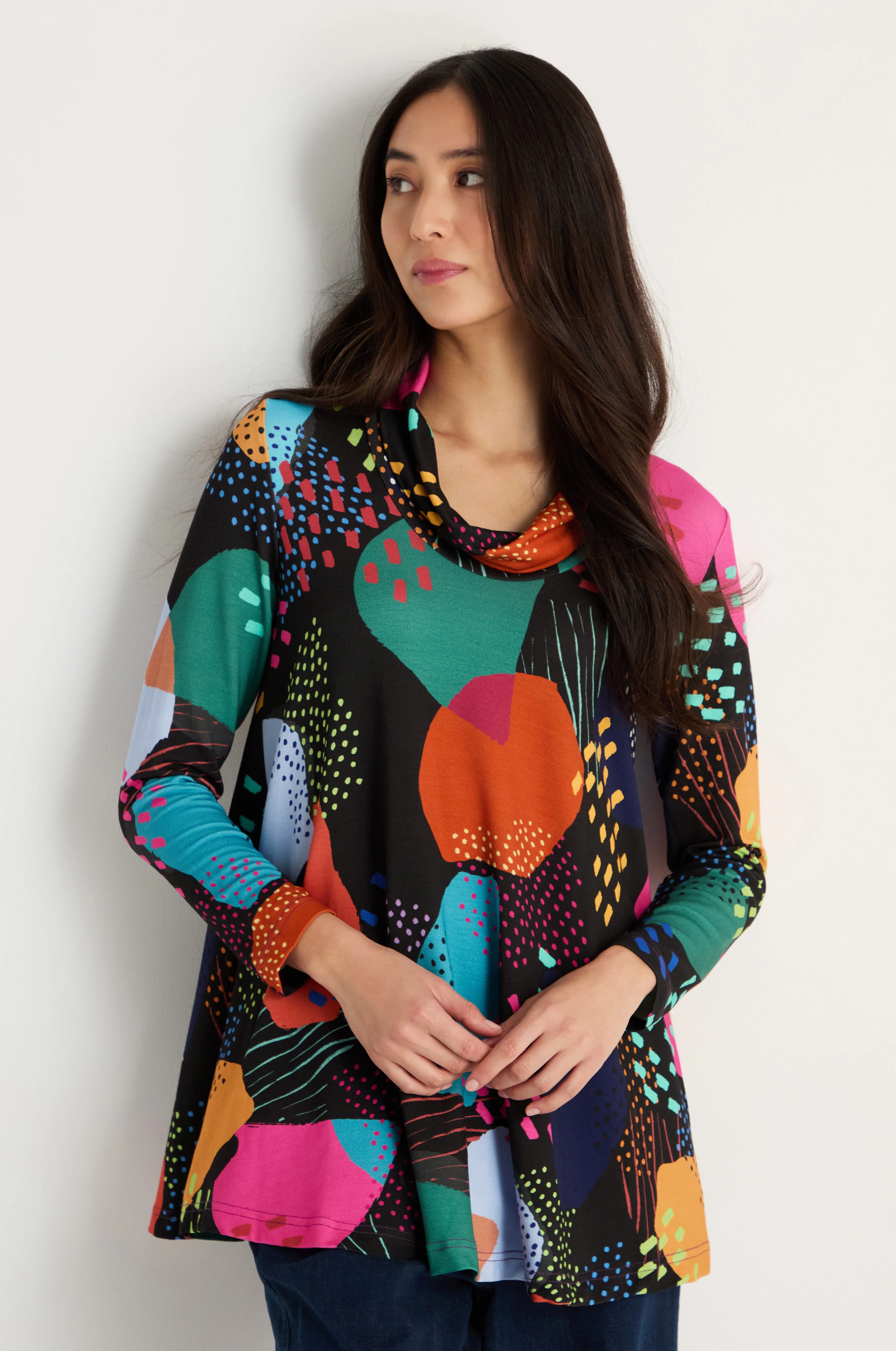 Colour Play Print Jersey Tunic - Image 4