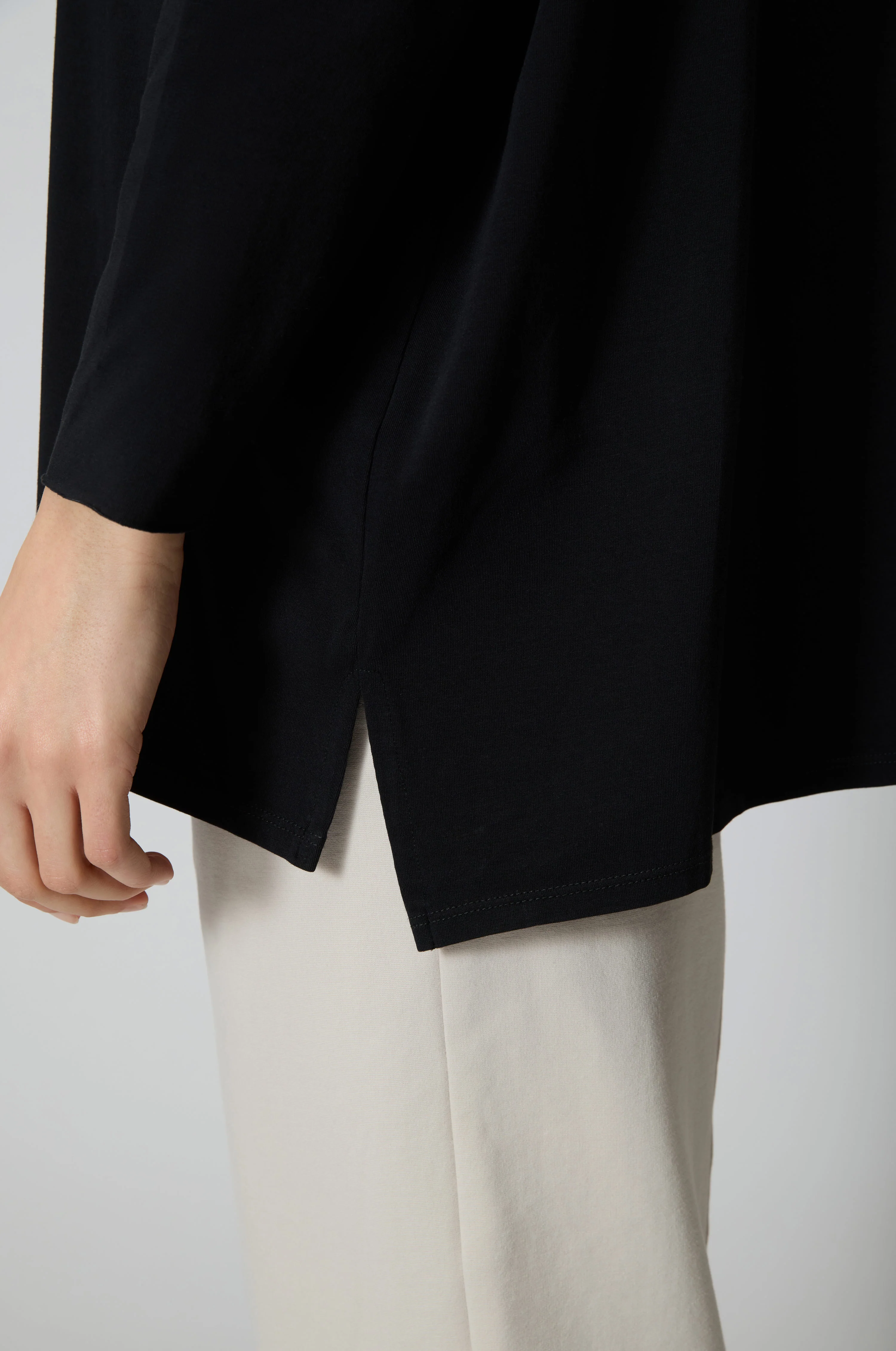 Cotton Jersey Black Relaxed Top - Image 5