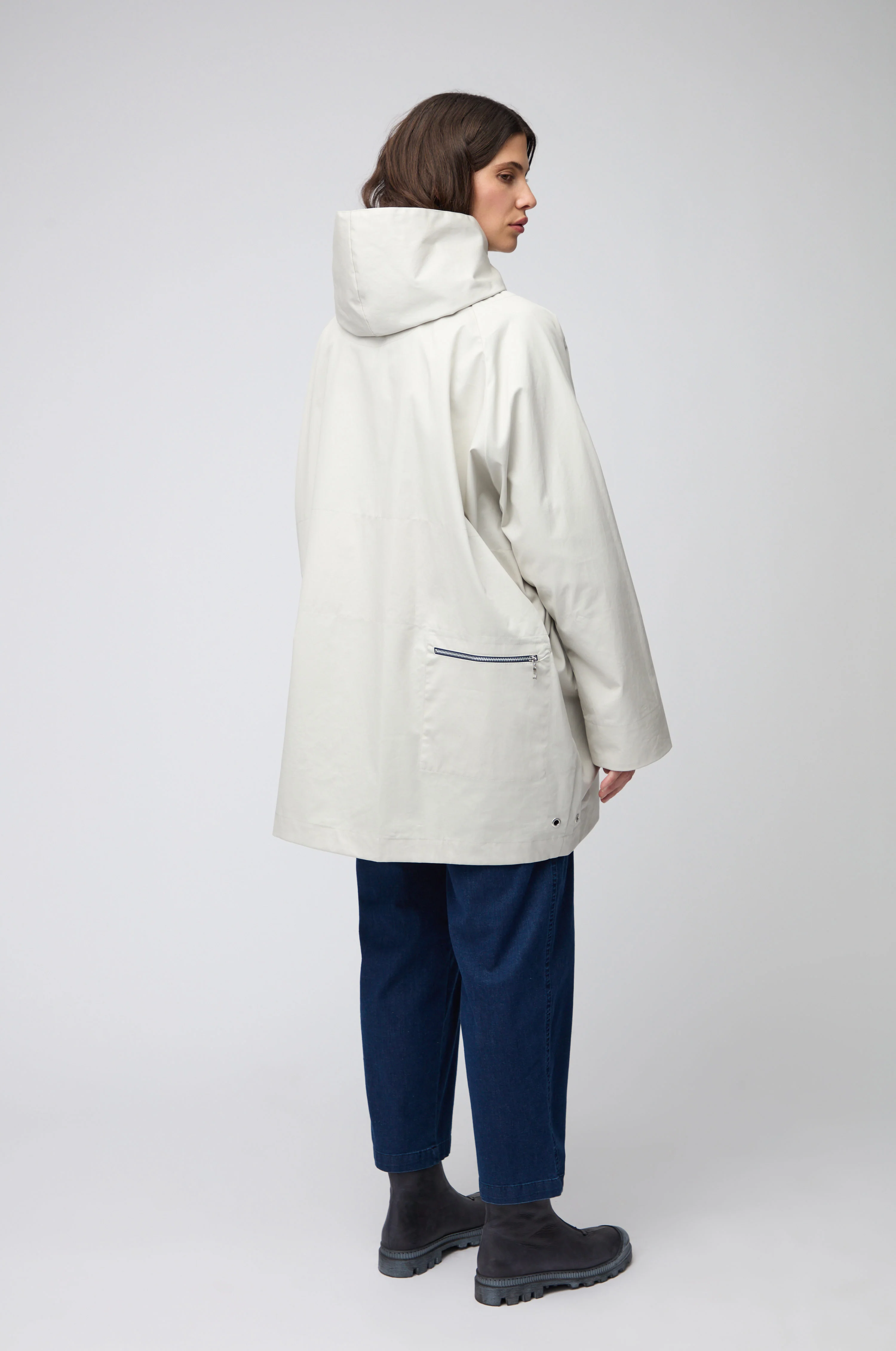 Cream Oversized Parka With Hood - Image 5