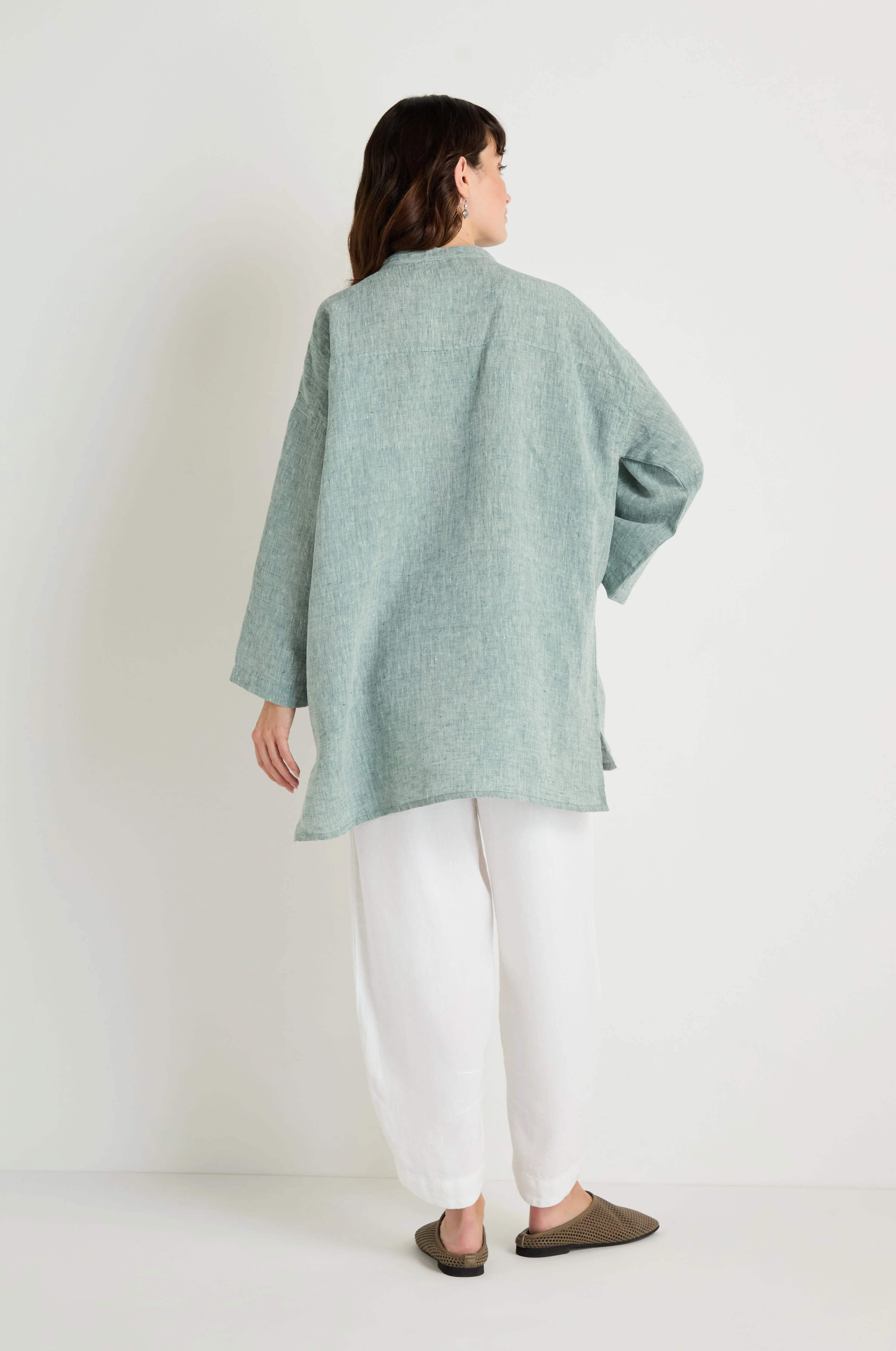 Crinkle Linen Cross Dye Shirt - Image 3