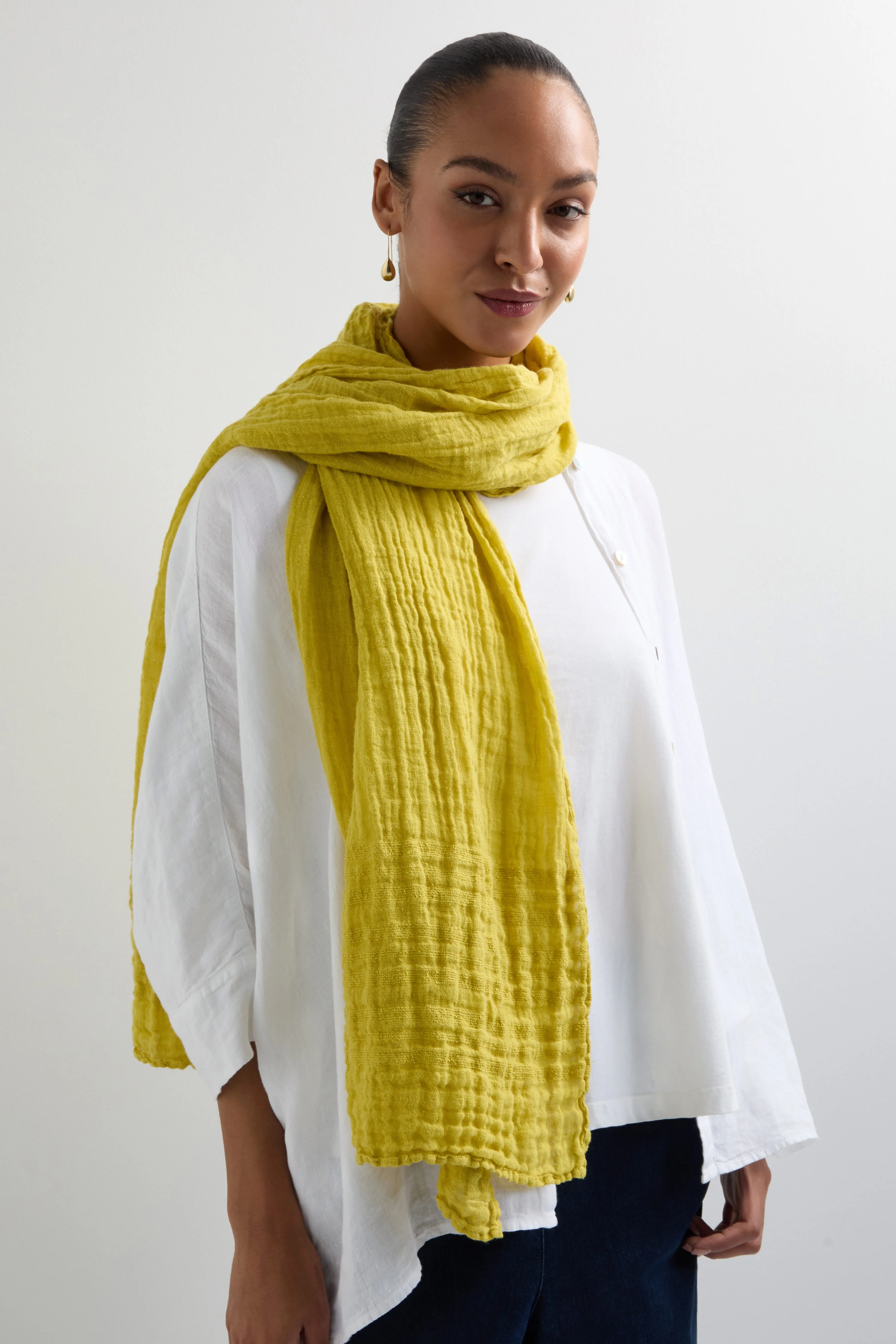 Crinkle Linen Scarf - Image 5
