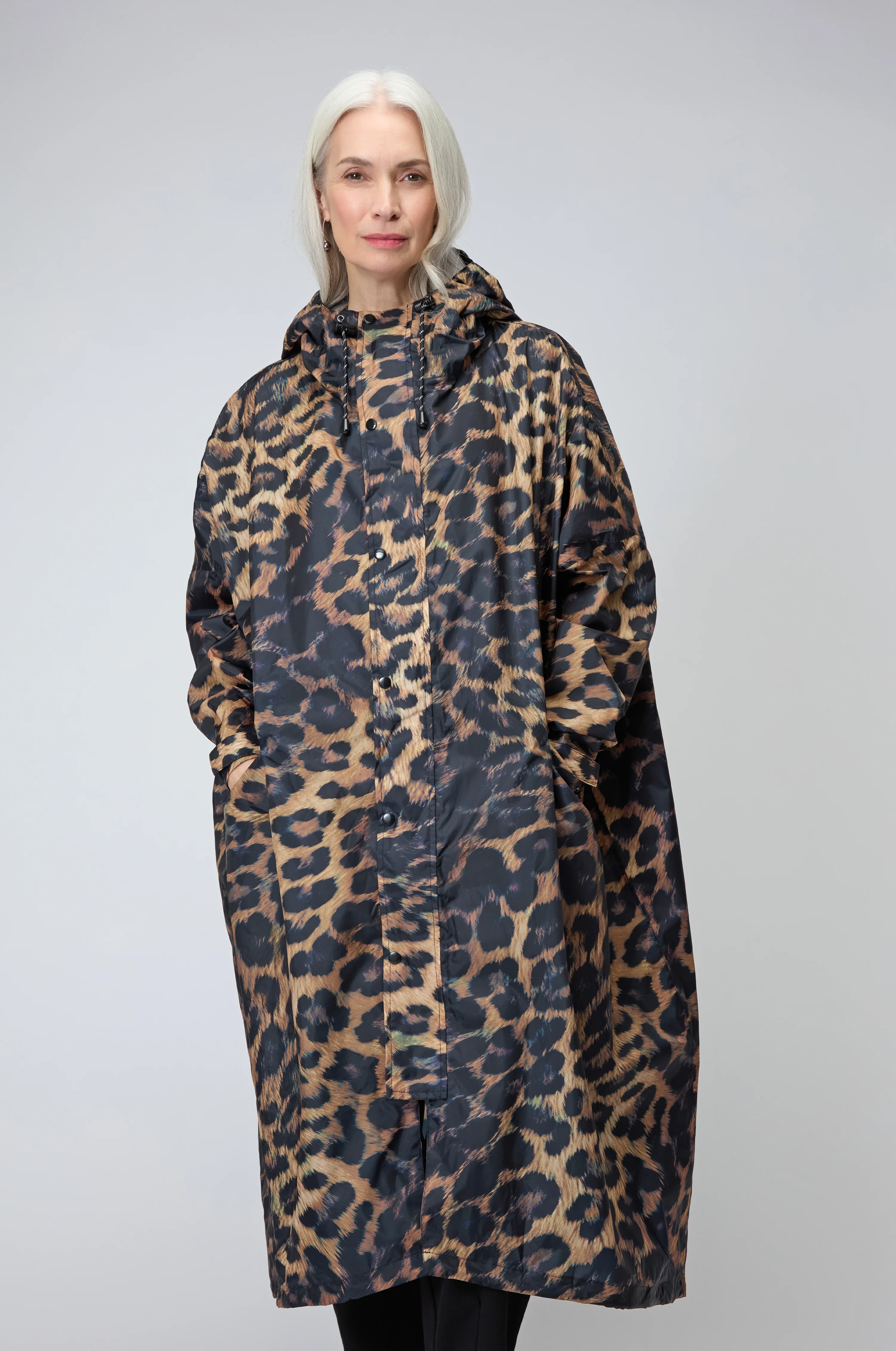 Dark Leopard Rain Coat - Image 3