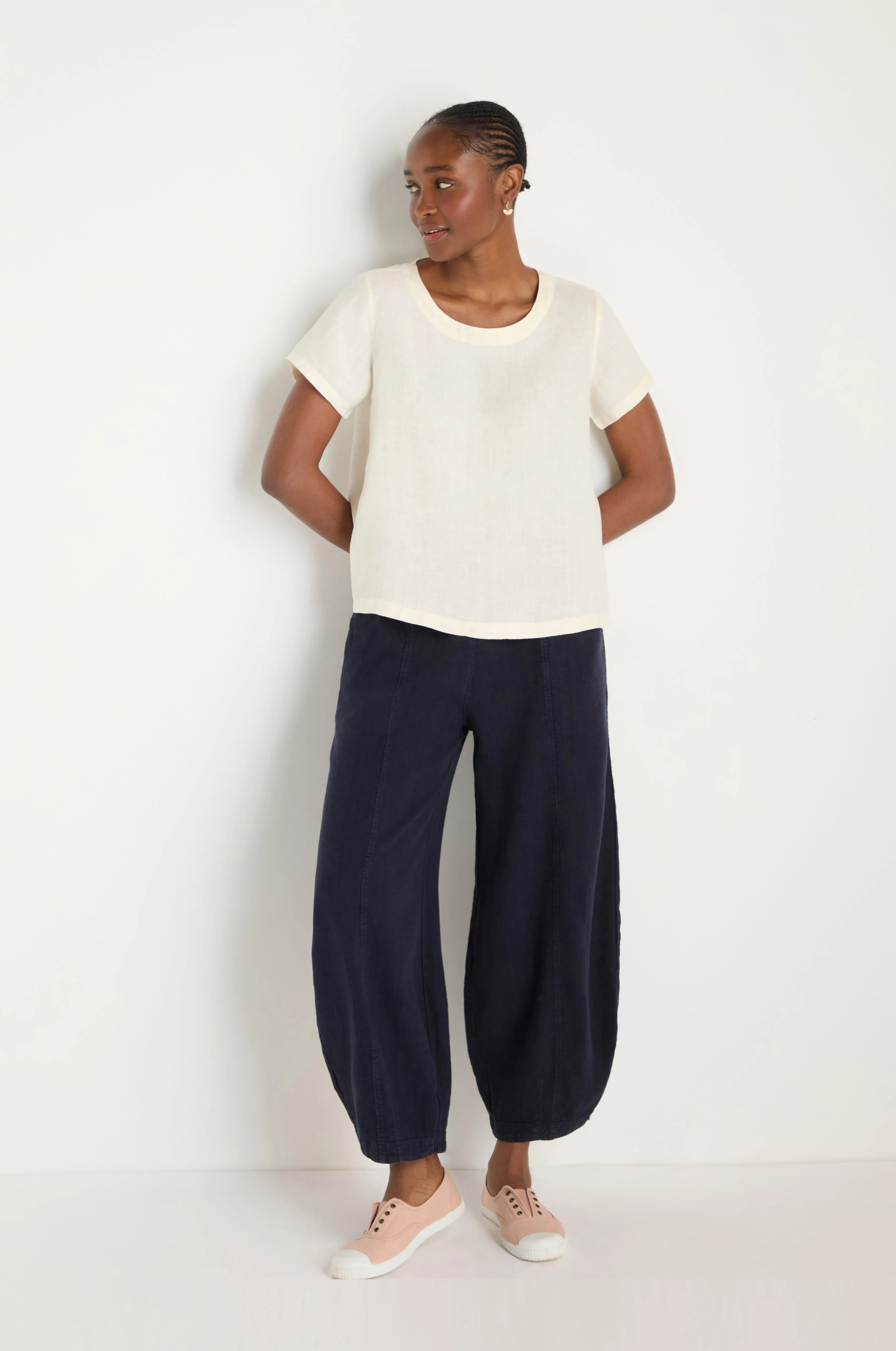 Ecru Linen T-shirt - Image 3