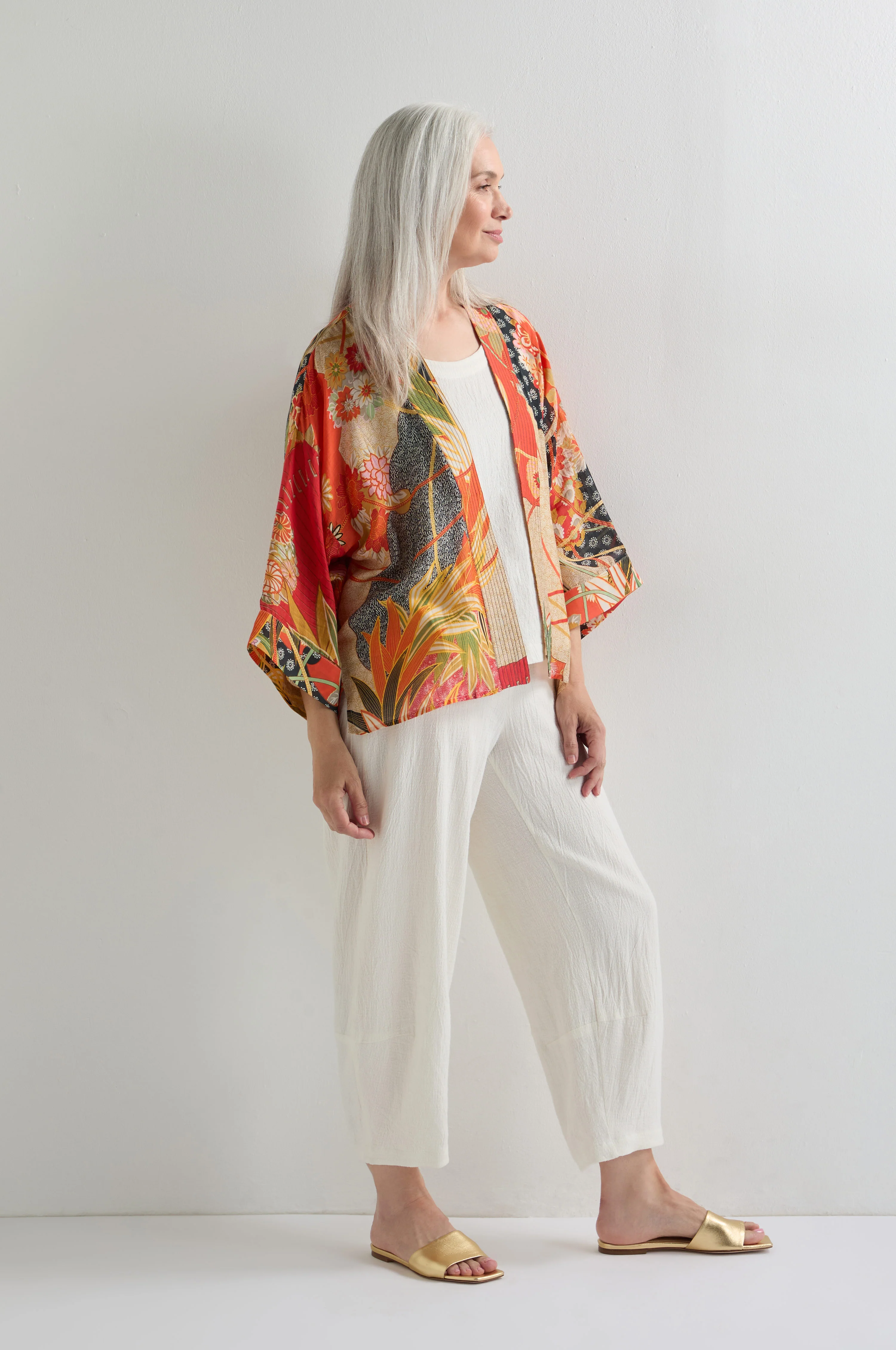 Fans Print Kimono - Image 3