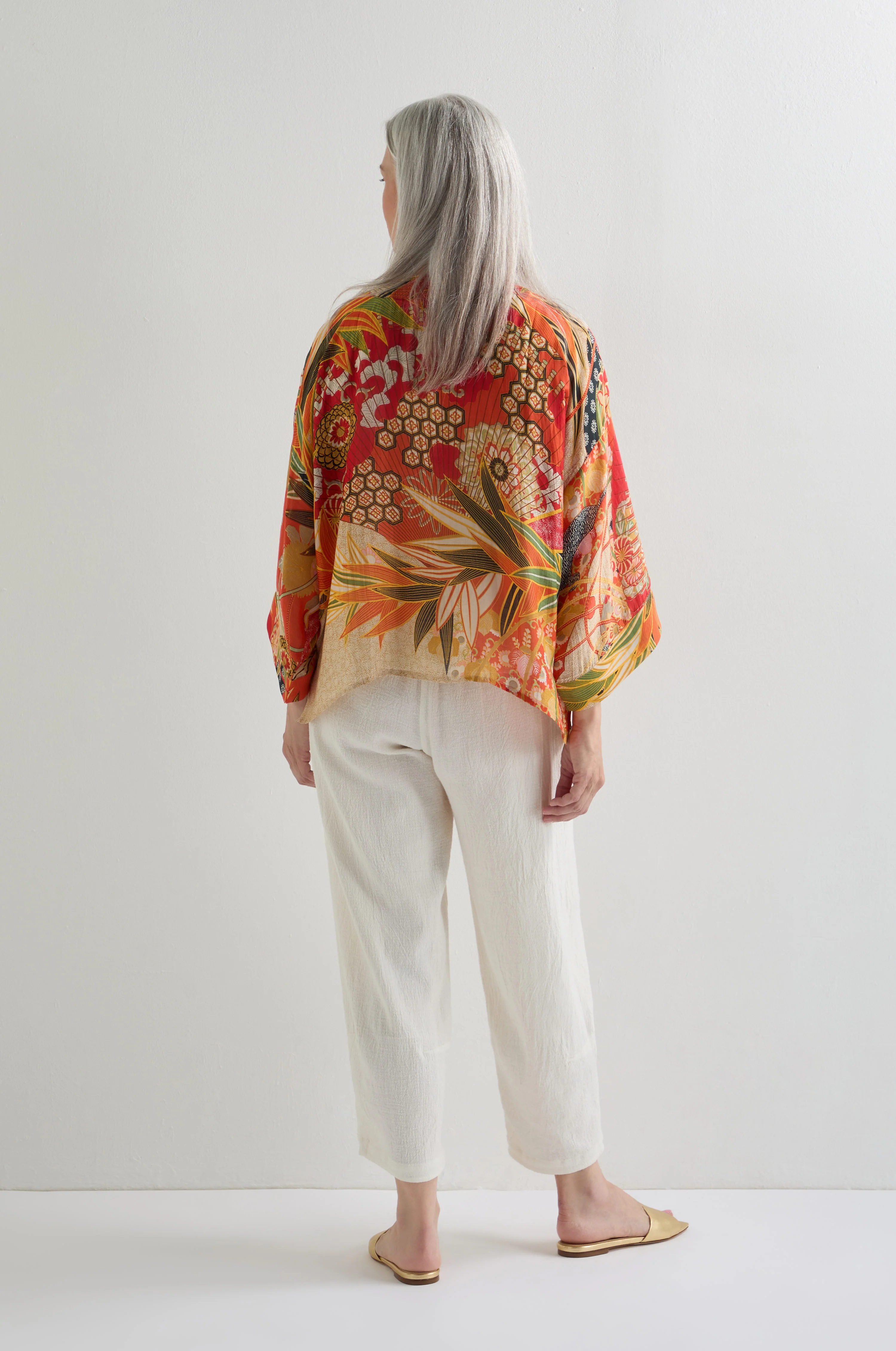 Fans Print Kimono - Image 5