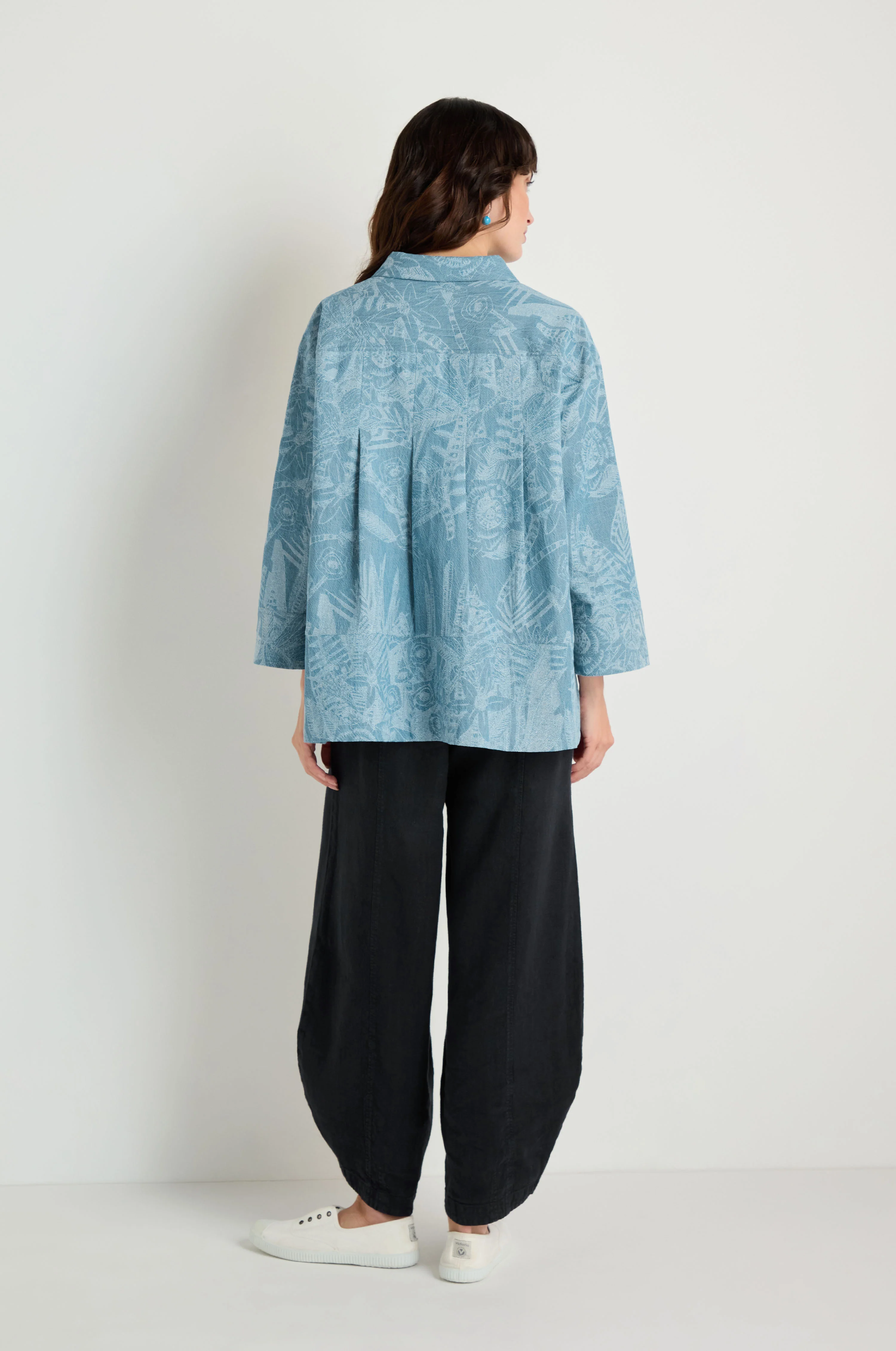 Floral Jacquard Cotton Shirt - Image 5