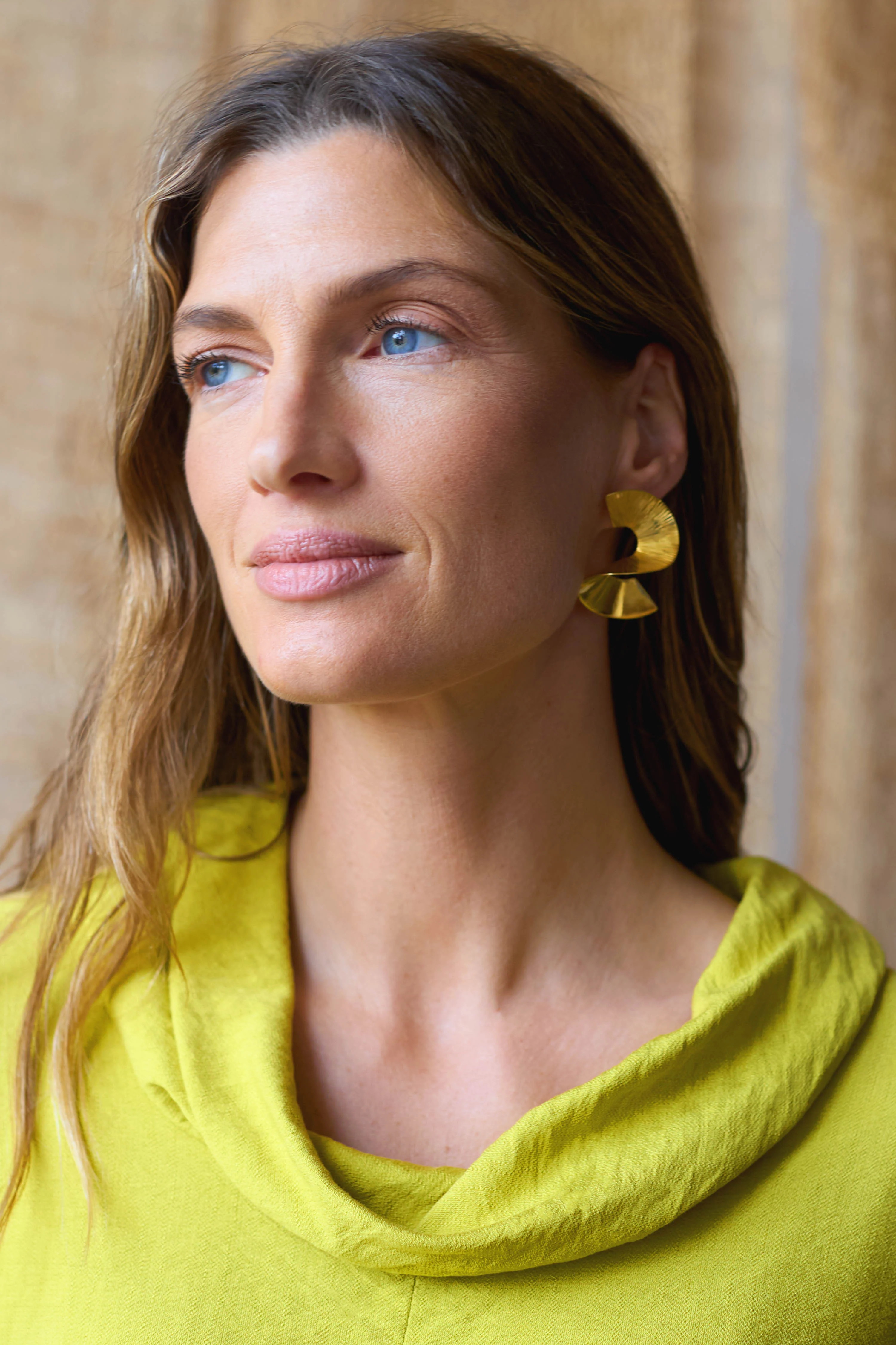 Gold Vermeil  Twist Earrings - Image 3