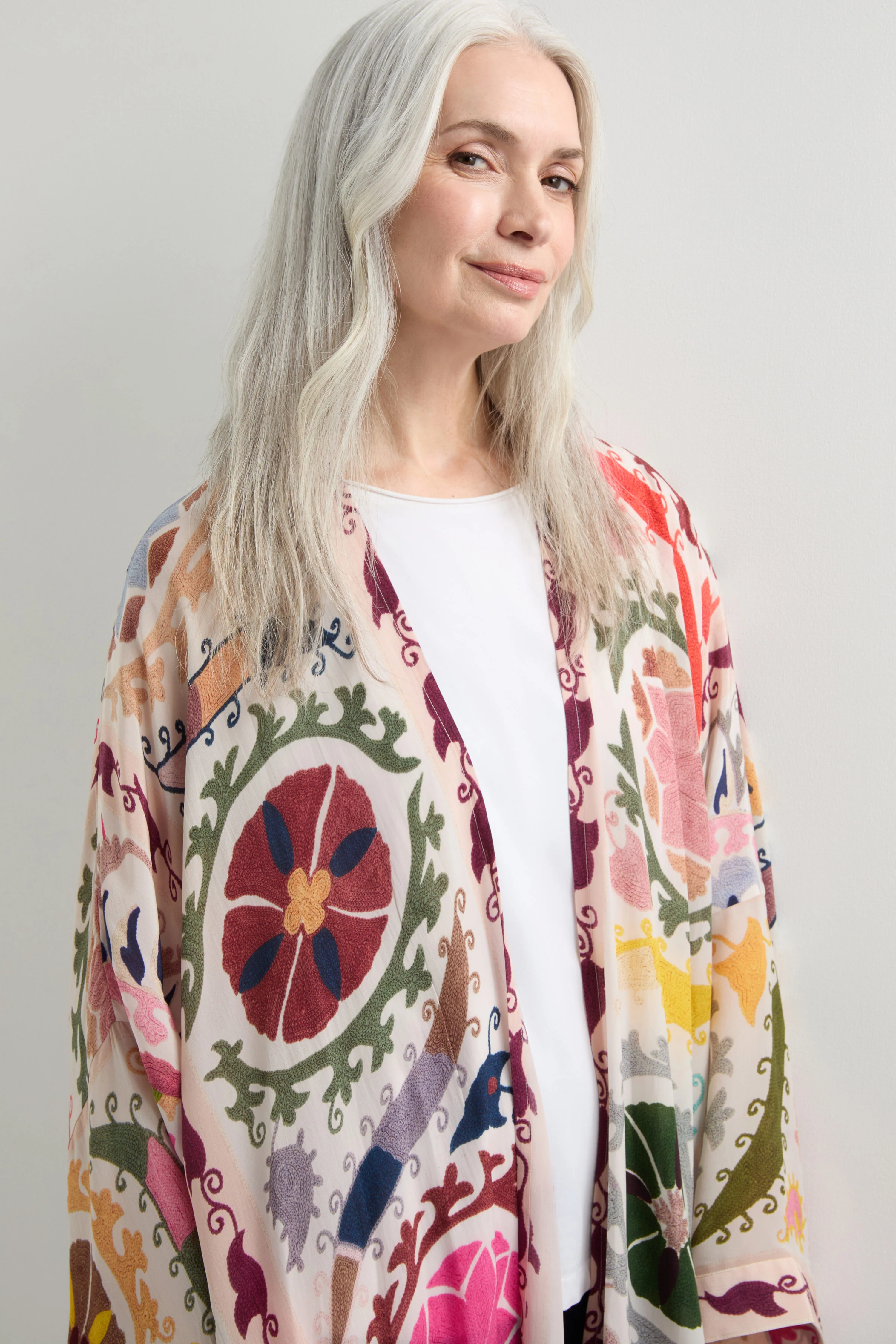 Grande Suzani Print Kimono - Image 3