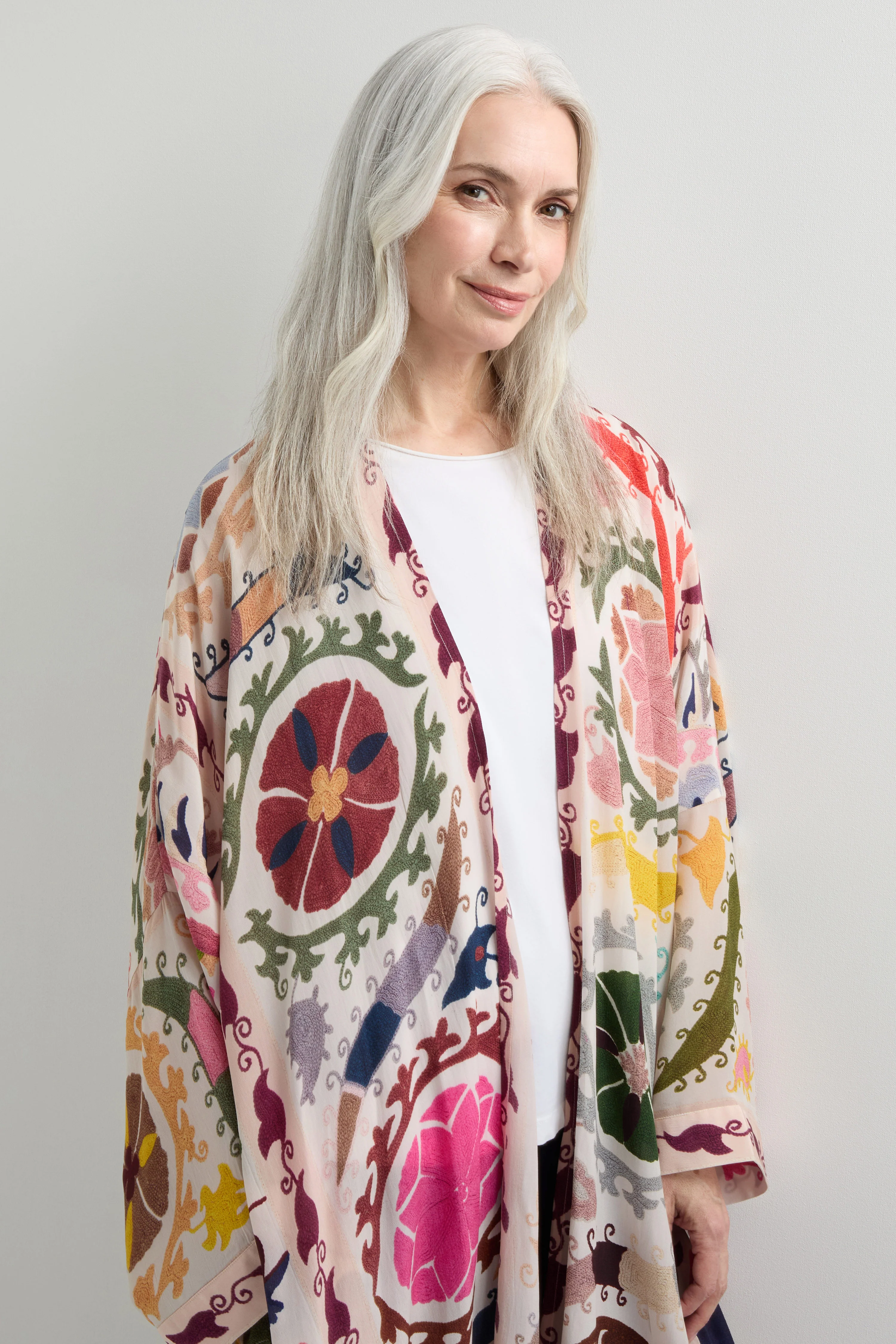Grande Suzani Print Kimono - Image 4