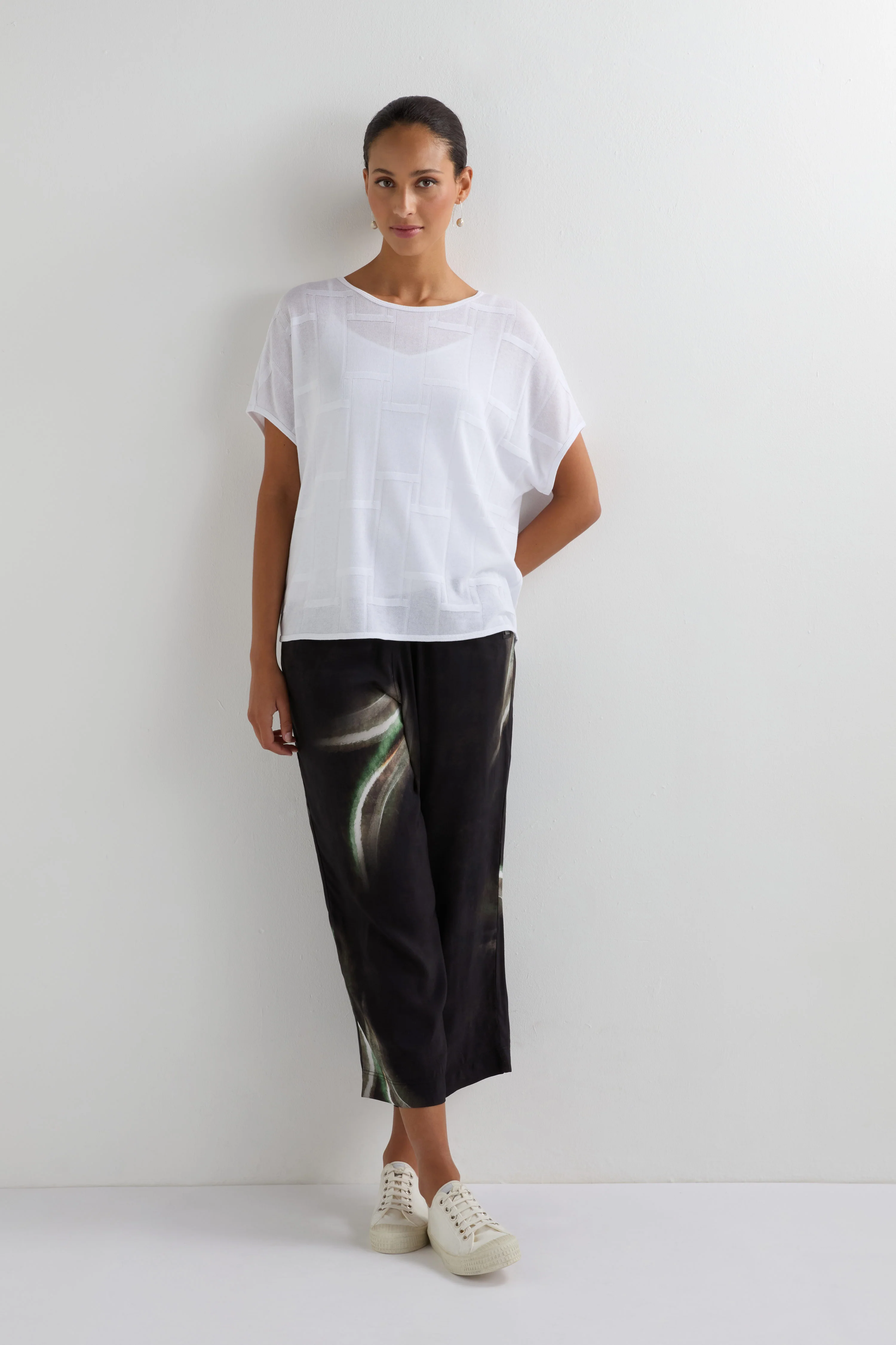 Grid Texture Boxy Knit - Image 10