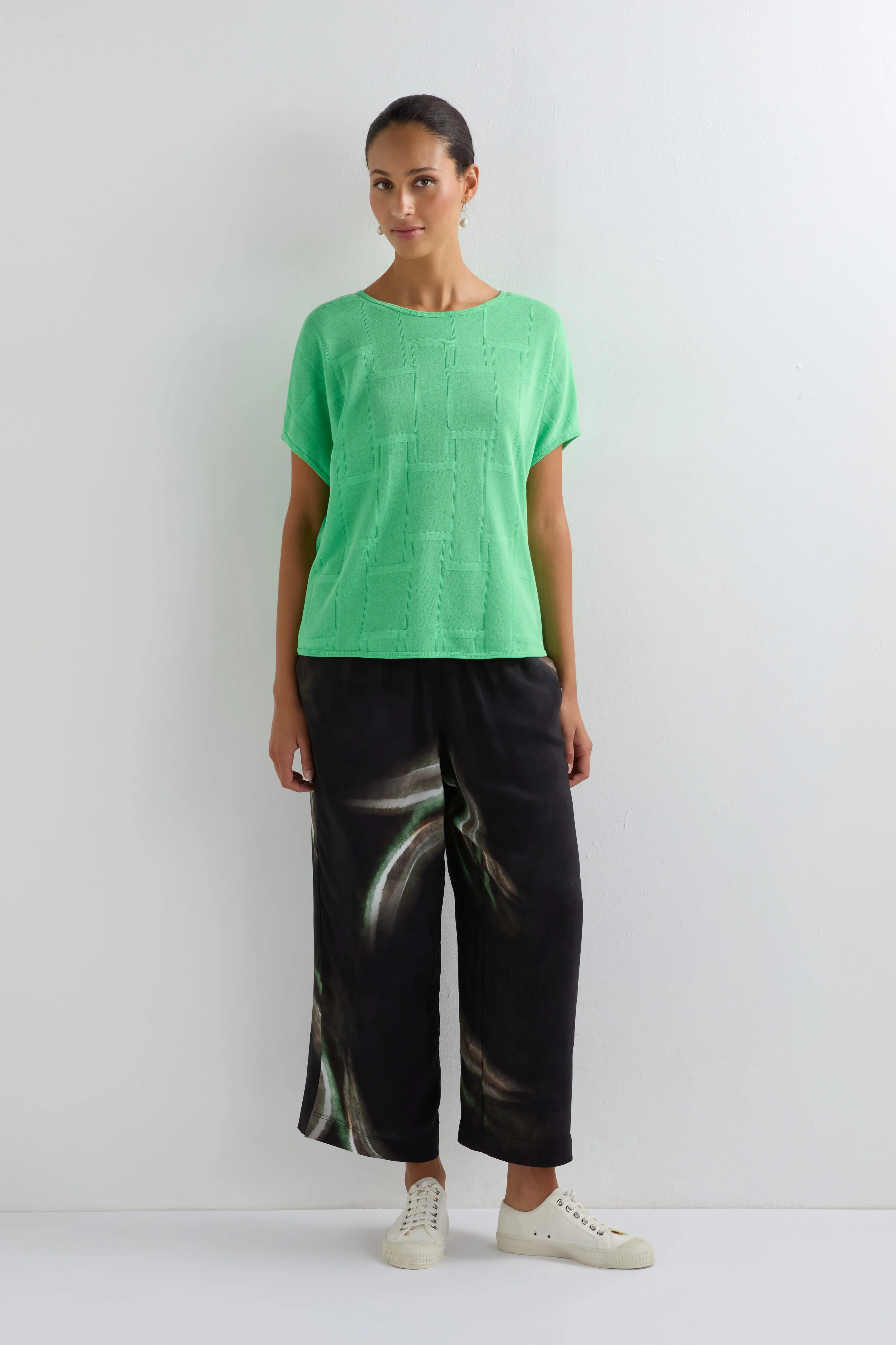 Grid Texture Boxy Knit - Image 4