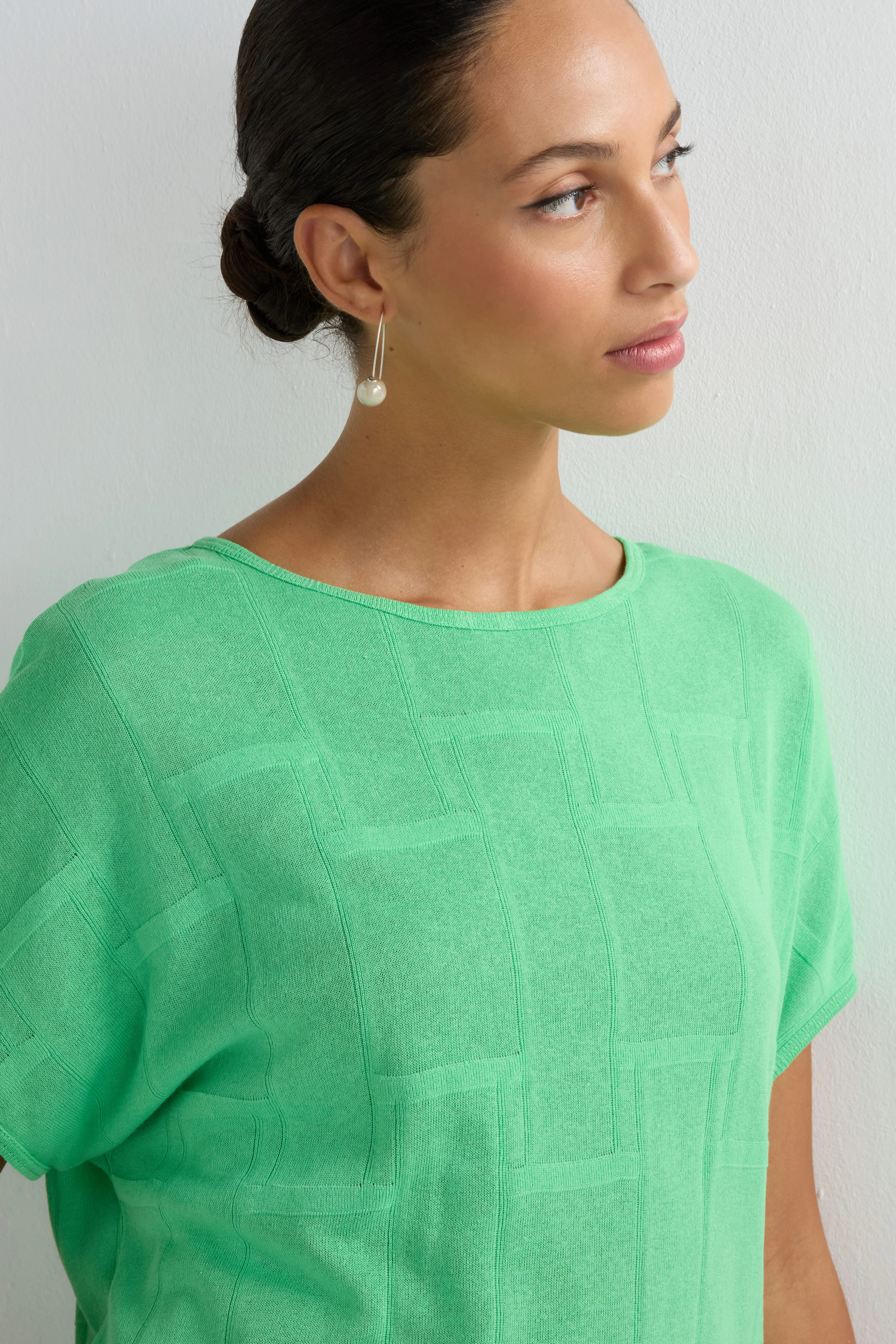 Grid Texture Boxy Knit - Image 6