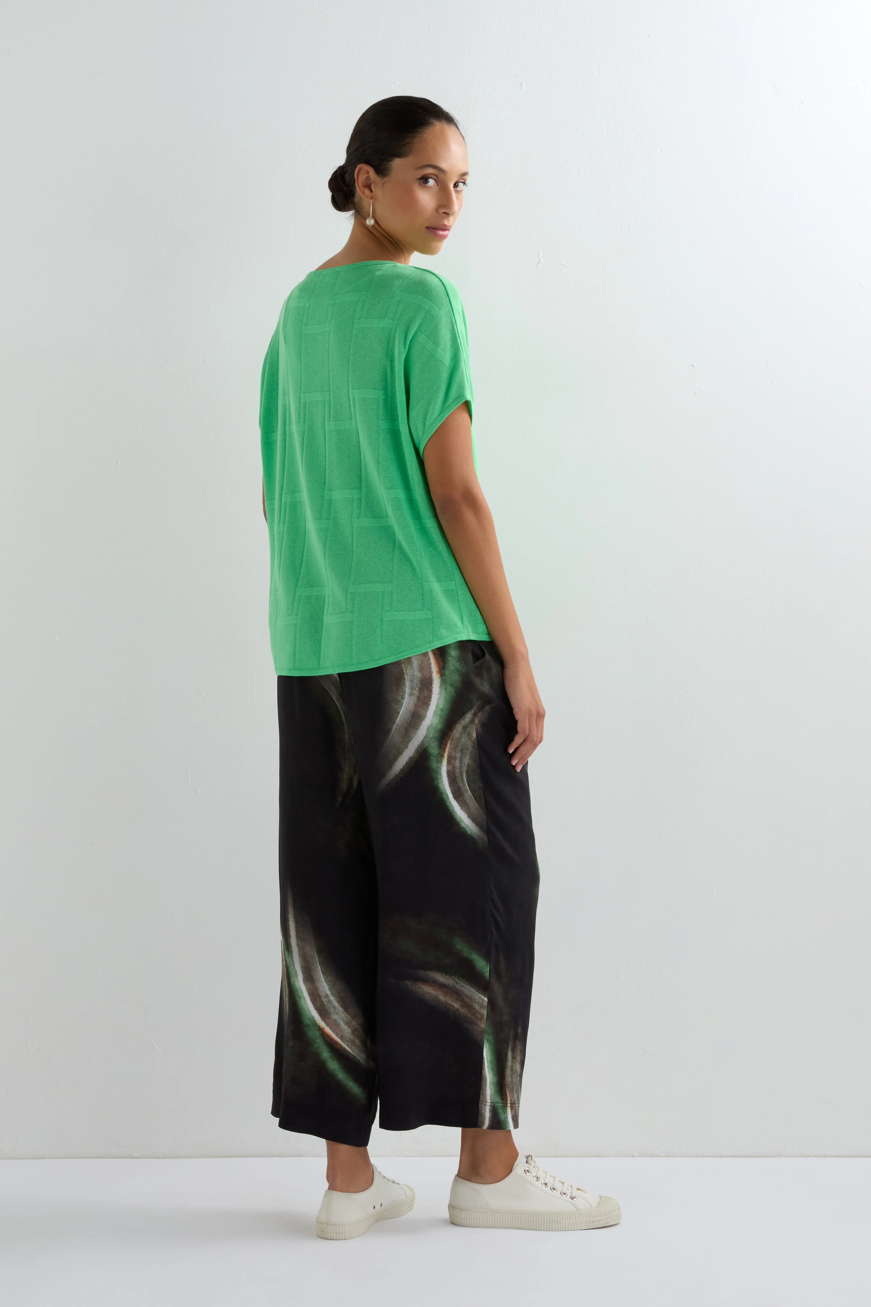 Grid Texture Boxy Knit - Image 7