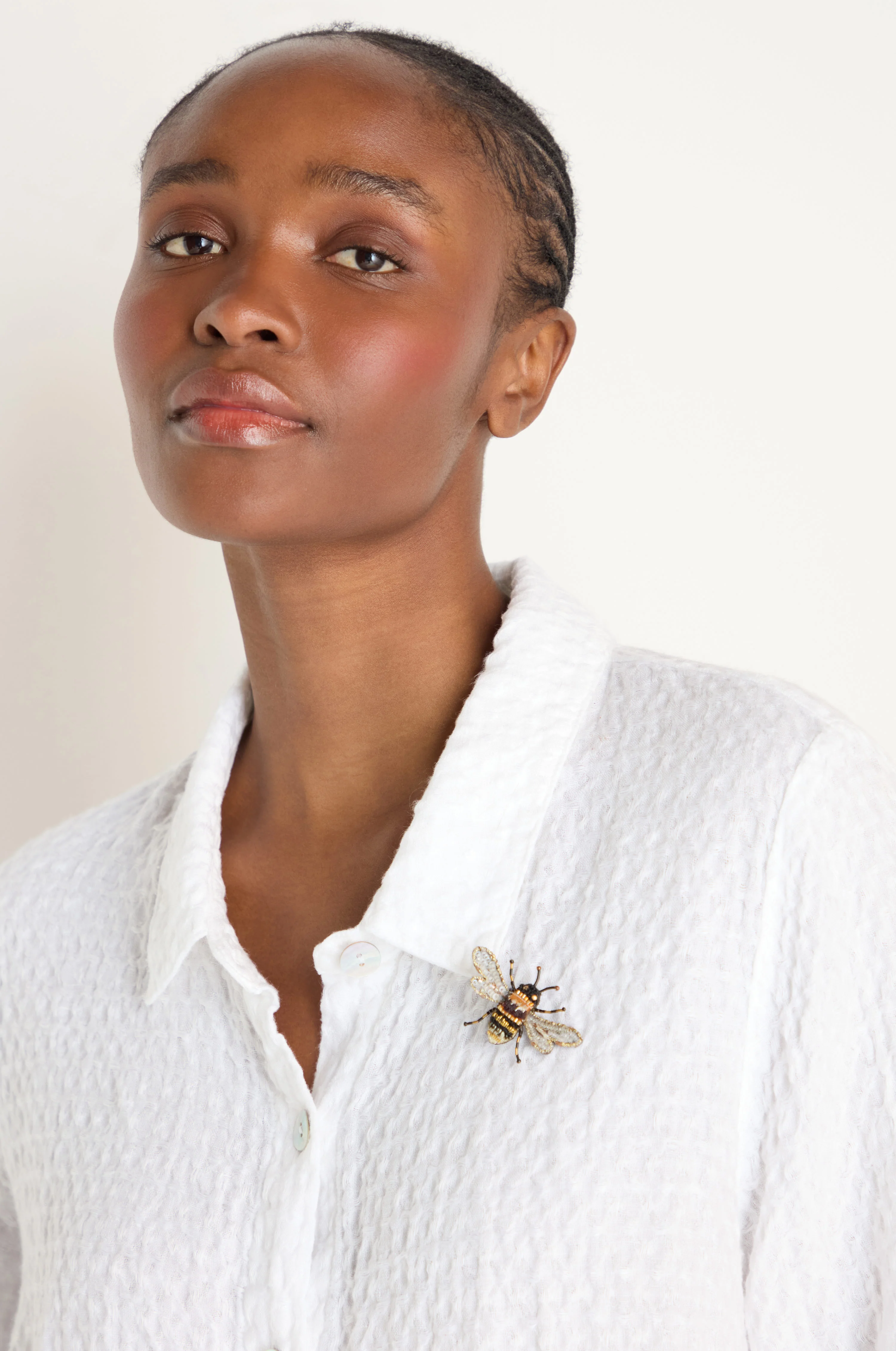 Hand Embroidered Humble Bee Brooch - Image 4