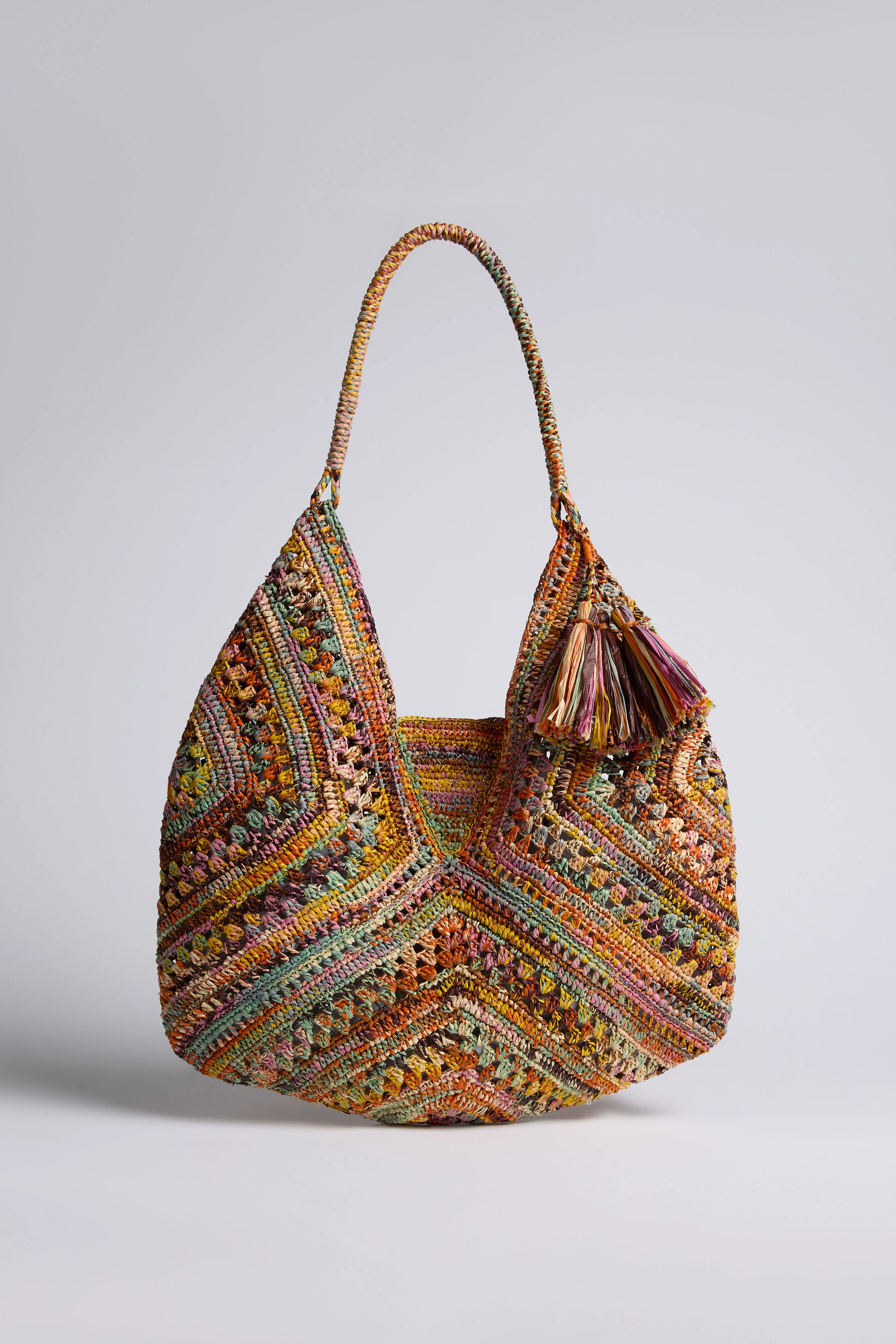 Handwoven Bohemian Raffia Bag - Image 6