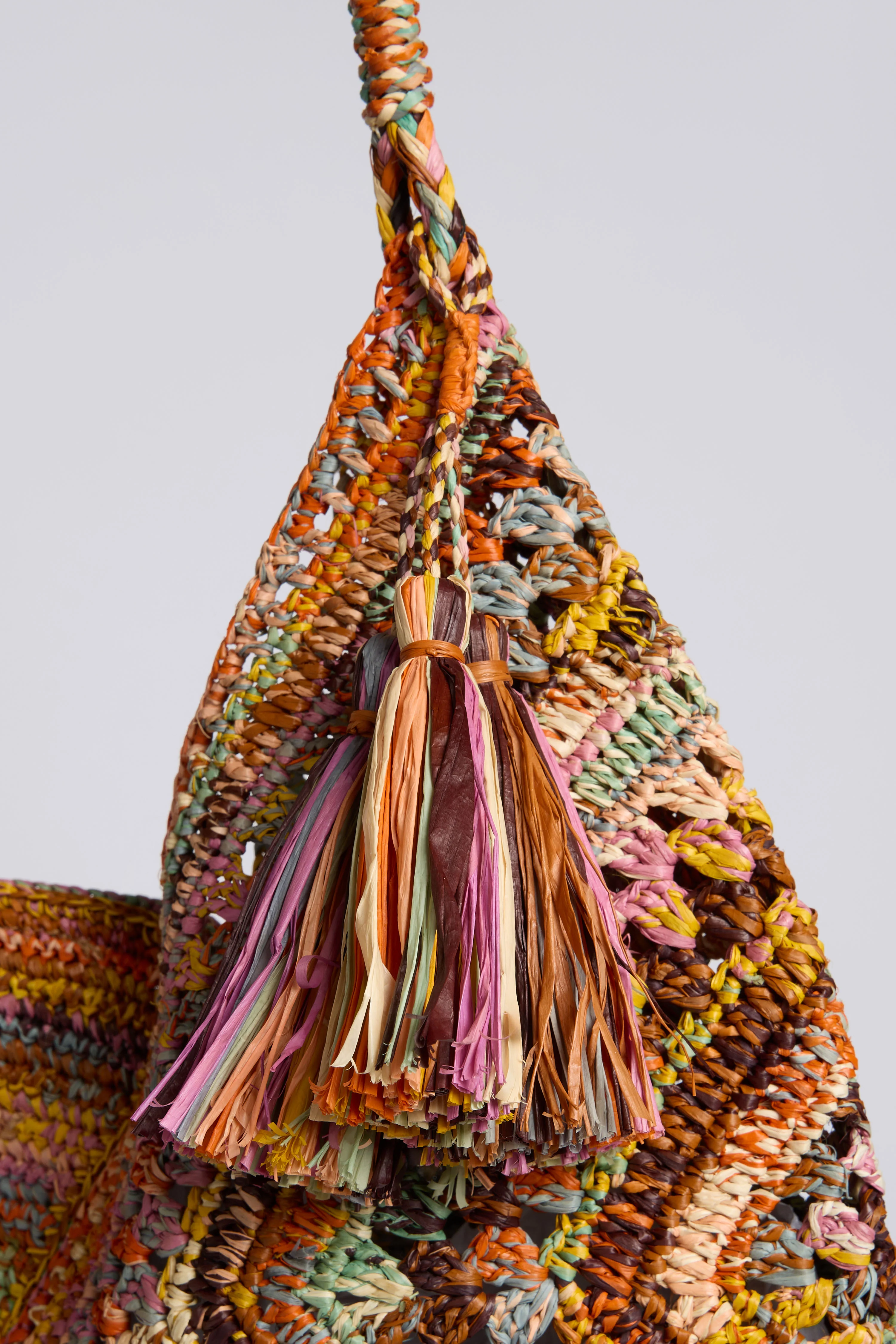 Handwoven Bohemian Raffia Bag - Image 7