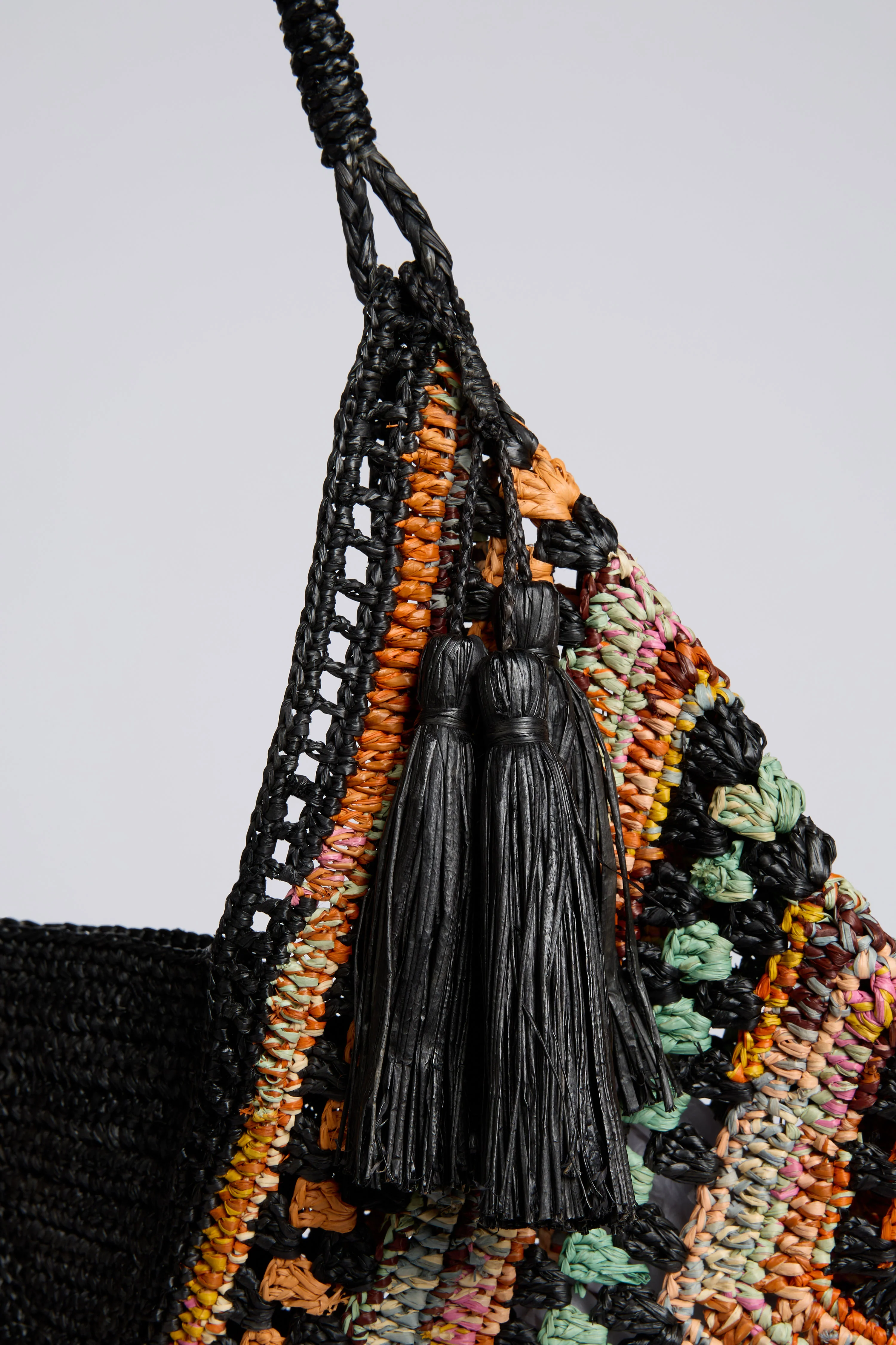 Handwoven Bohemian Raffia Bag - Image 8