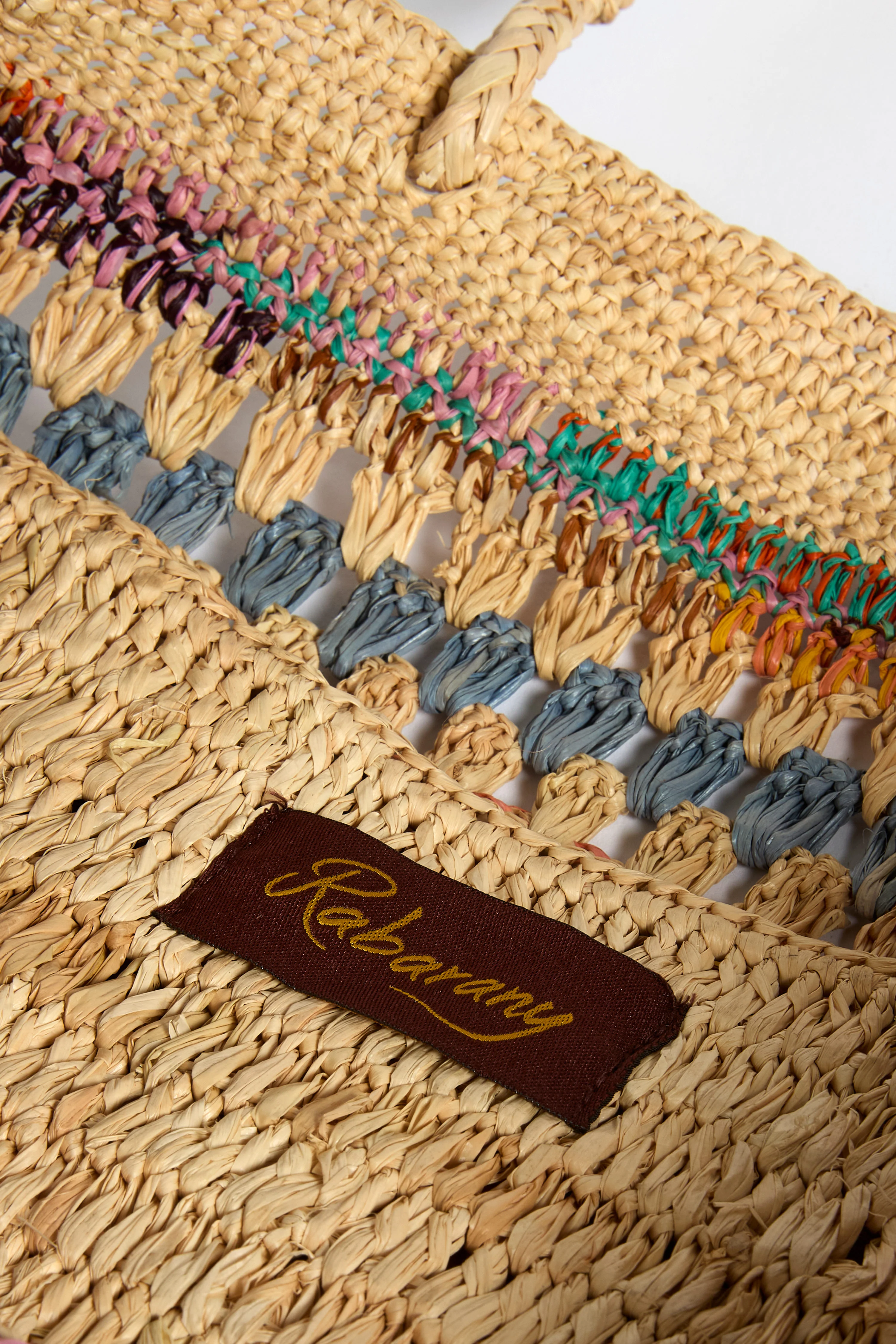 Handwoven Crochet Raffia Bag - Image 5