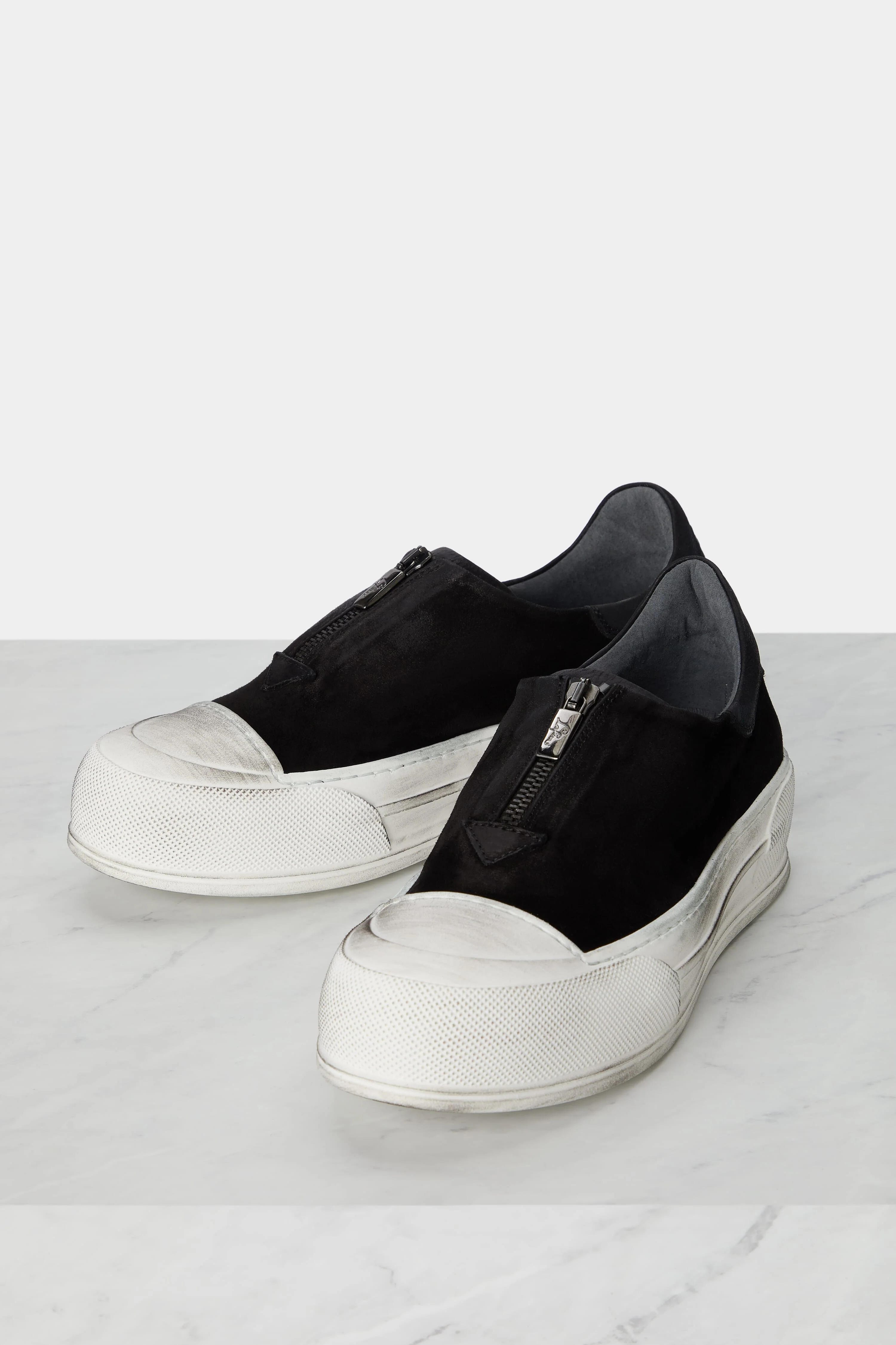 Zip Detail Suede Pumps - Image 9