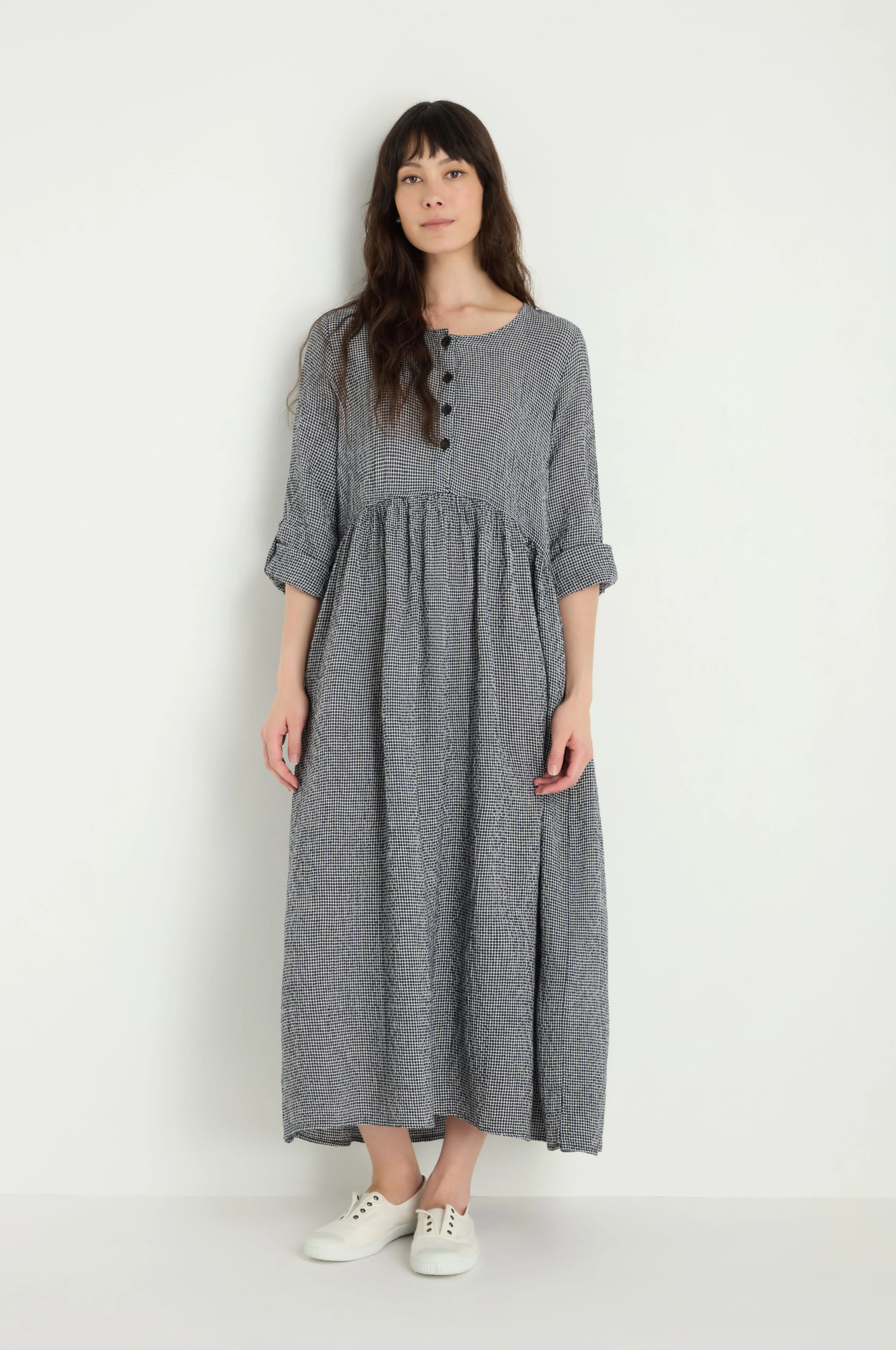 Micro Gingham Bubble Dress - Image 4