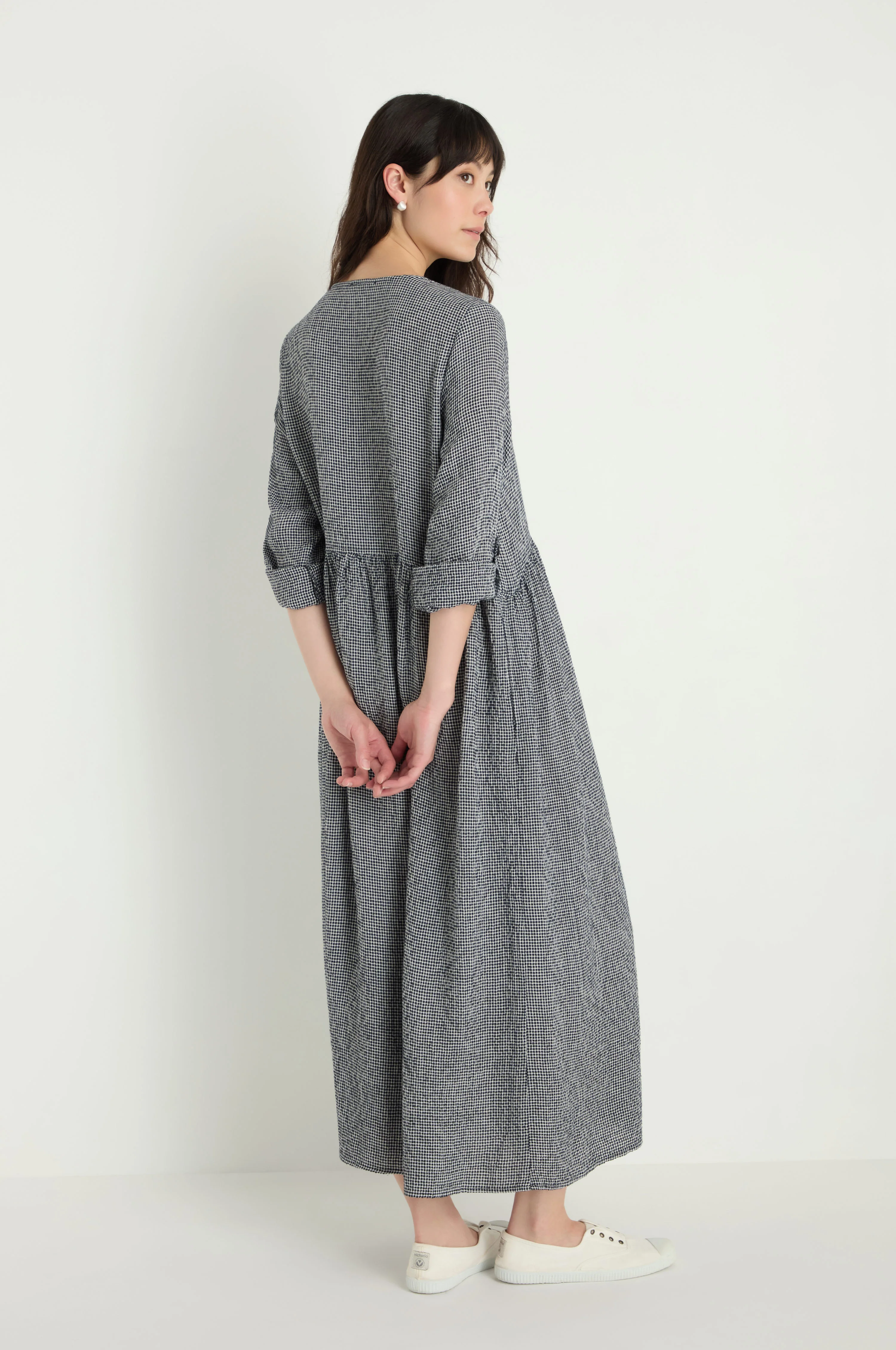 Micro Gingham Bubble Dress - Image 6