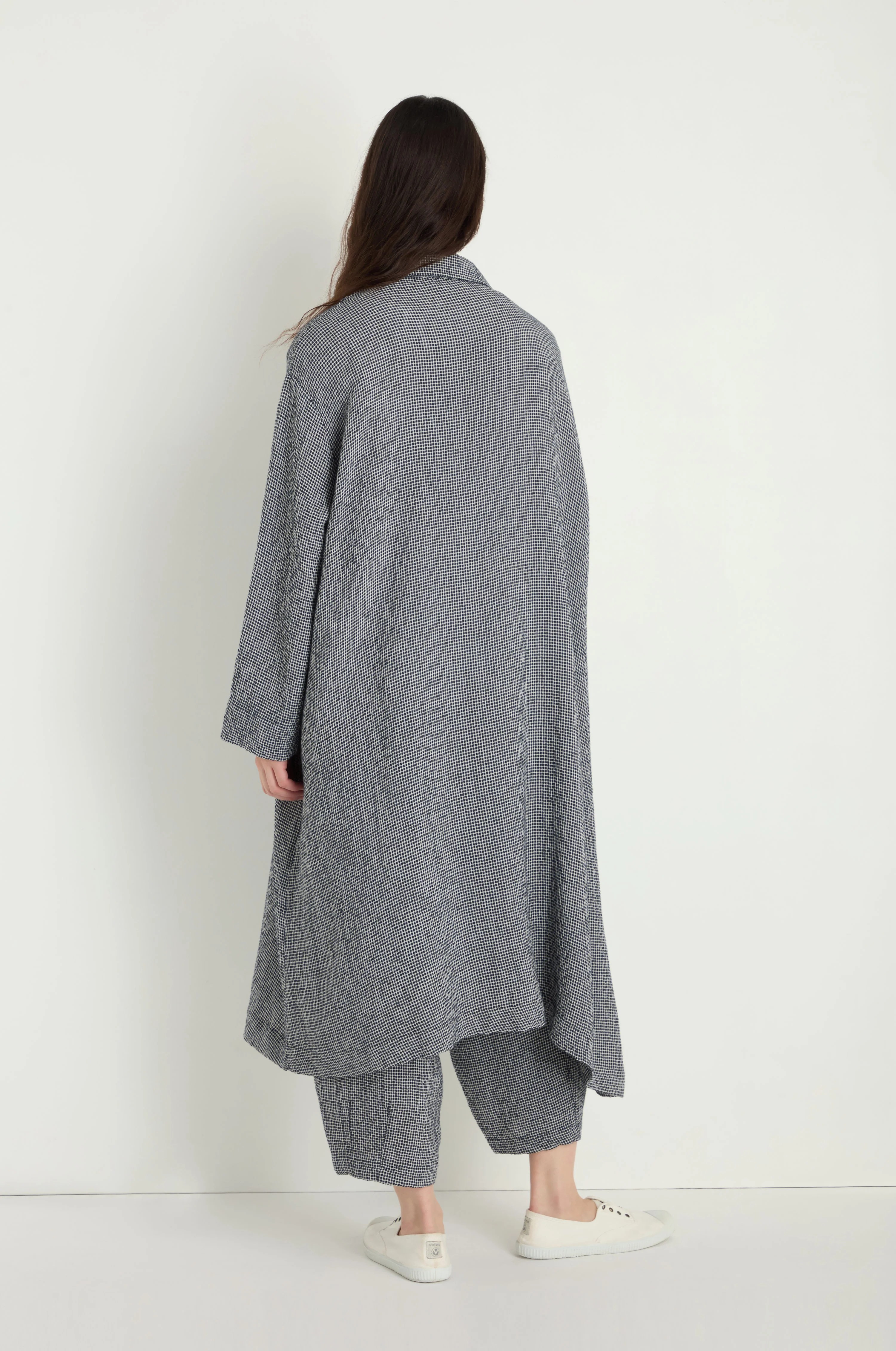 Micro Gingham Coat - Image 6