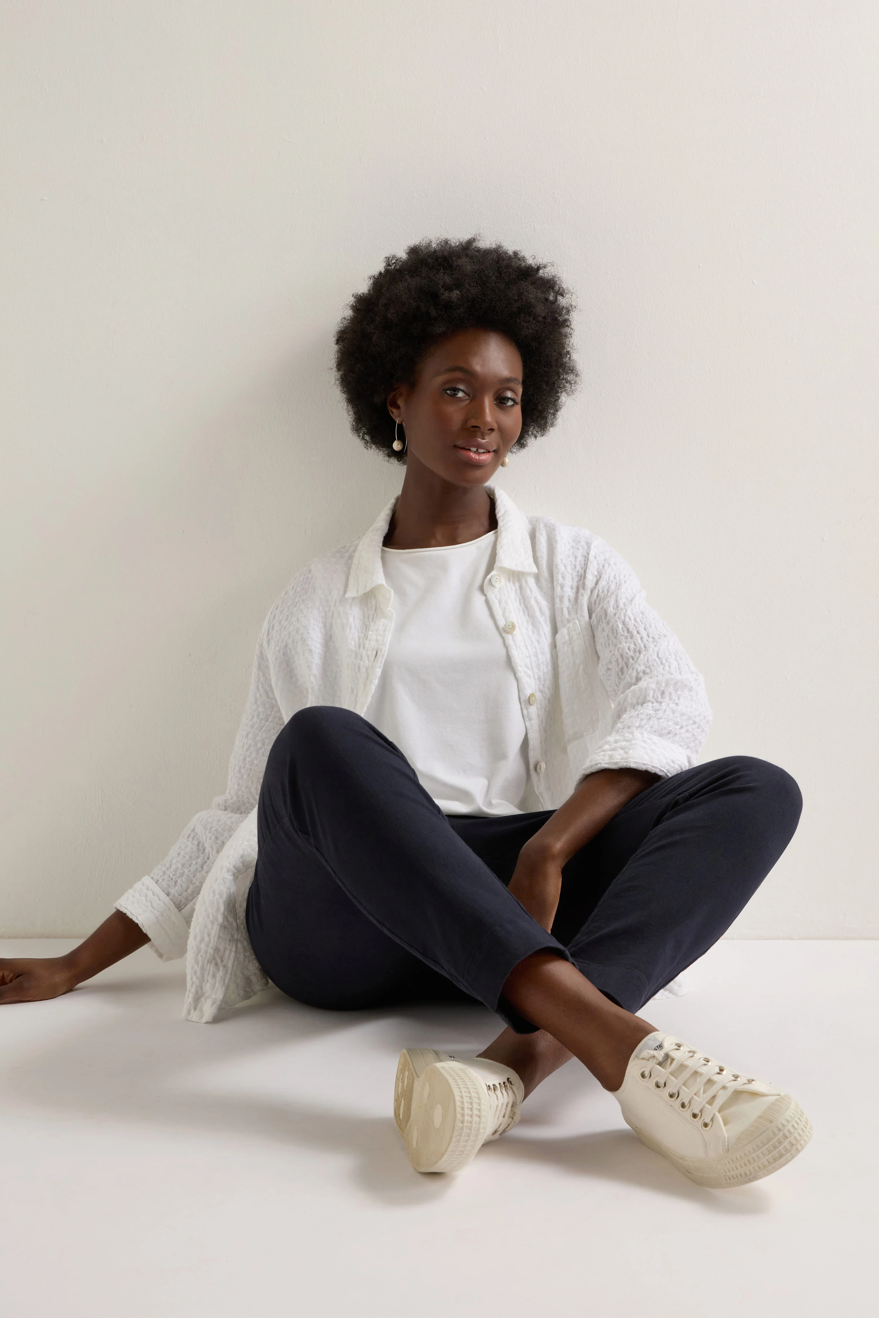 Night Stretch Cotton Slim Trousers - Image 4