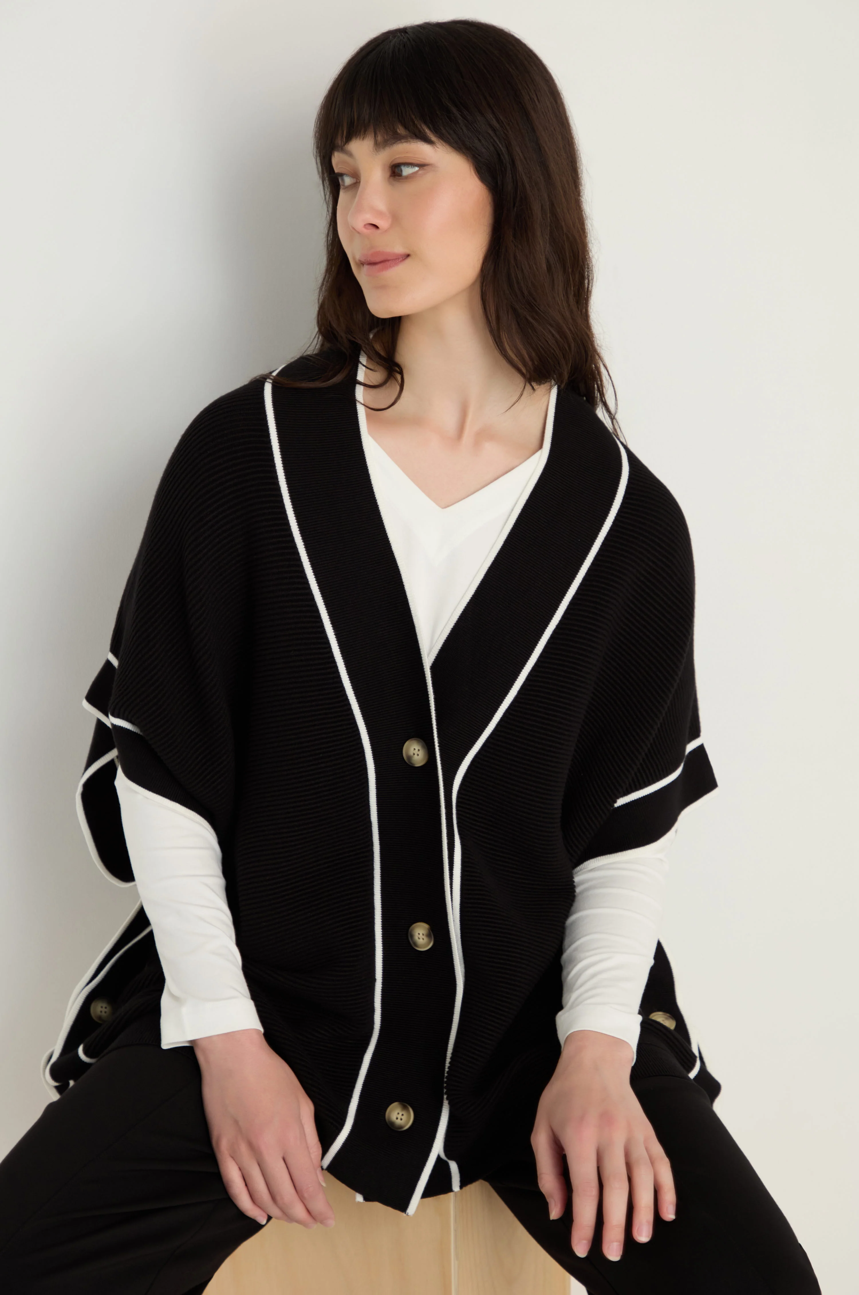 Piped Detail Cardigan - Image 3