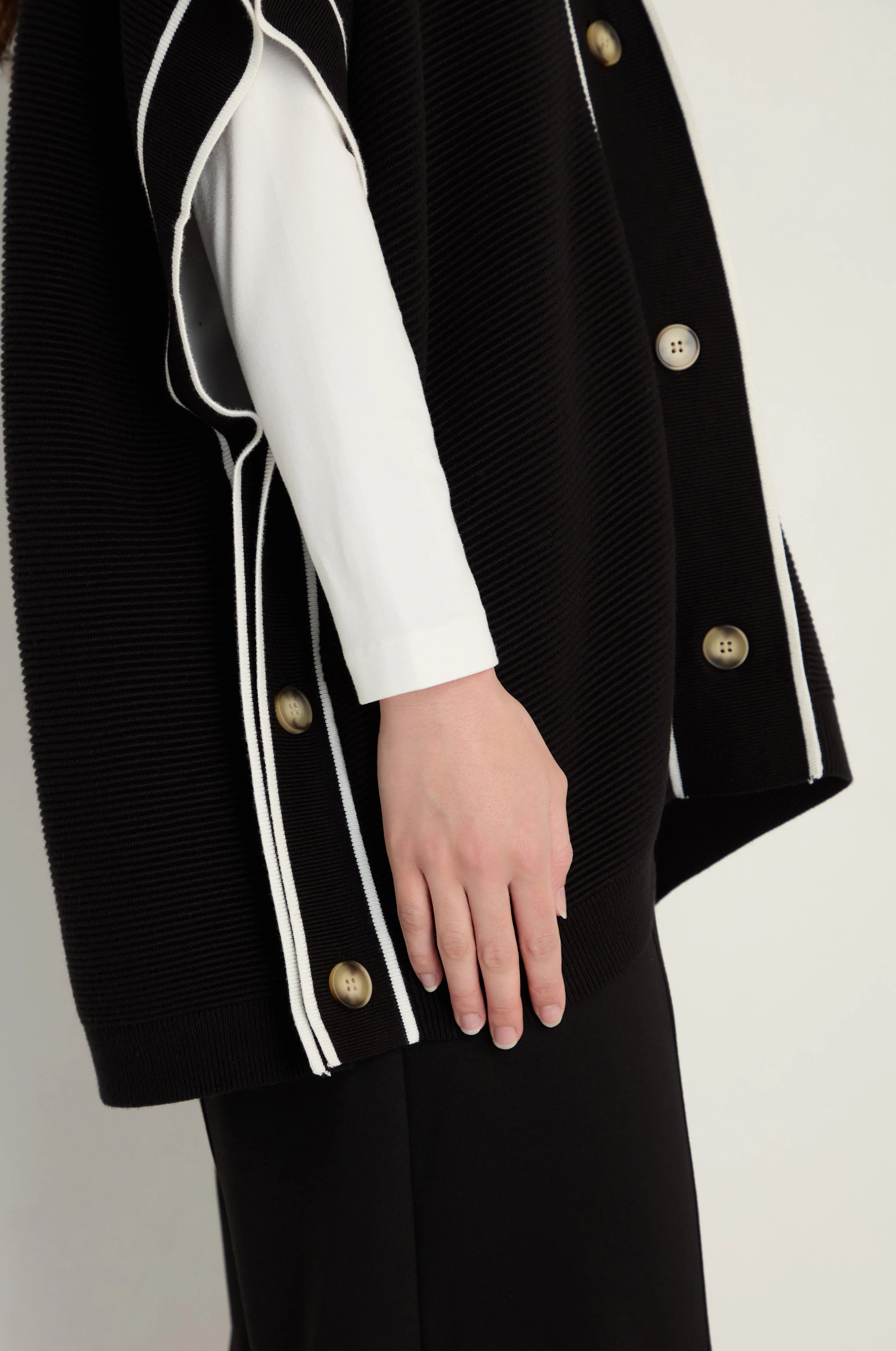 Piped Detail Cardigan - Image 5