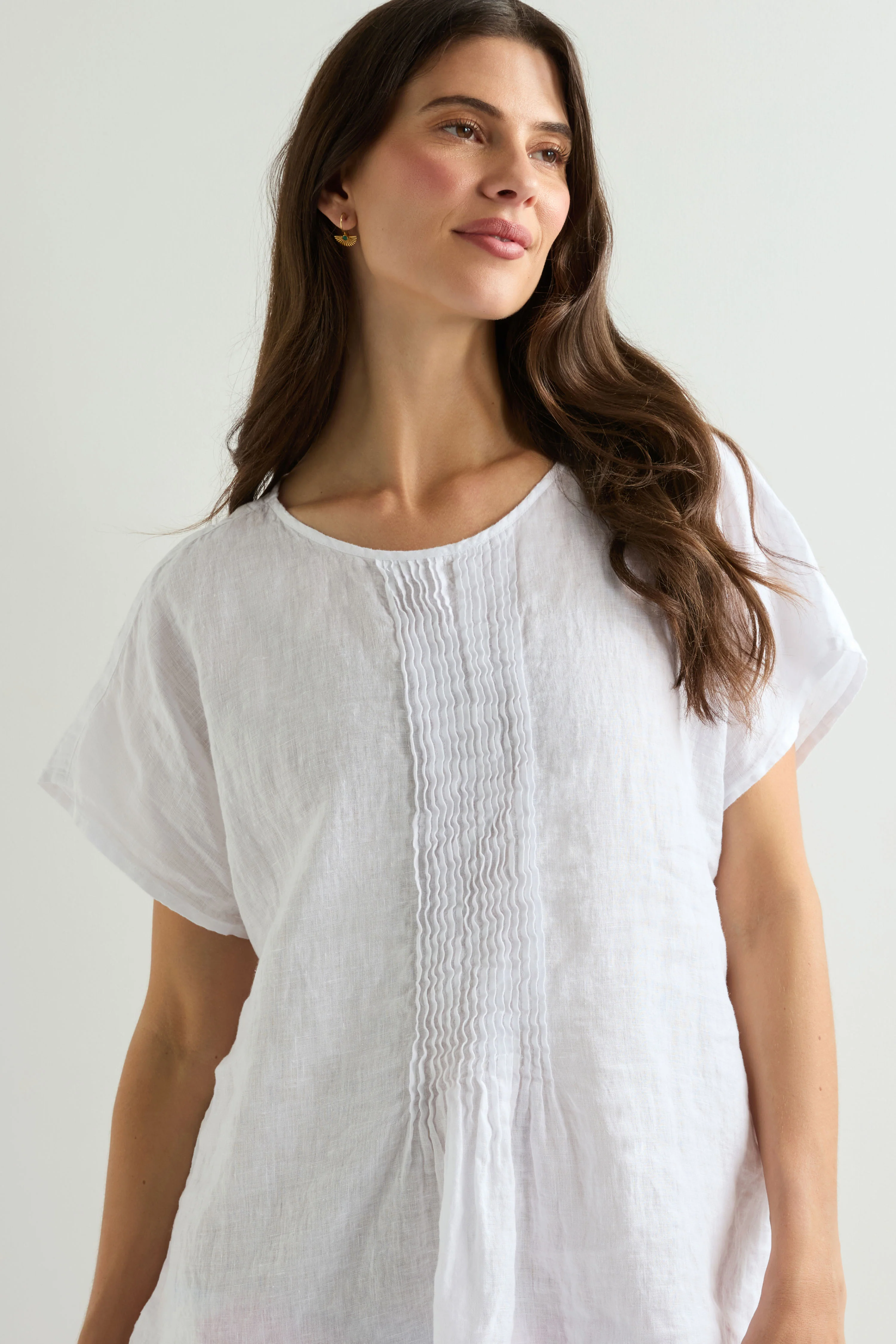 Pleat Front Linen Top - Image 10