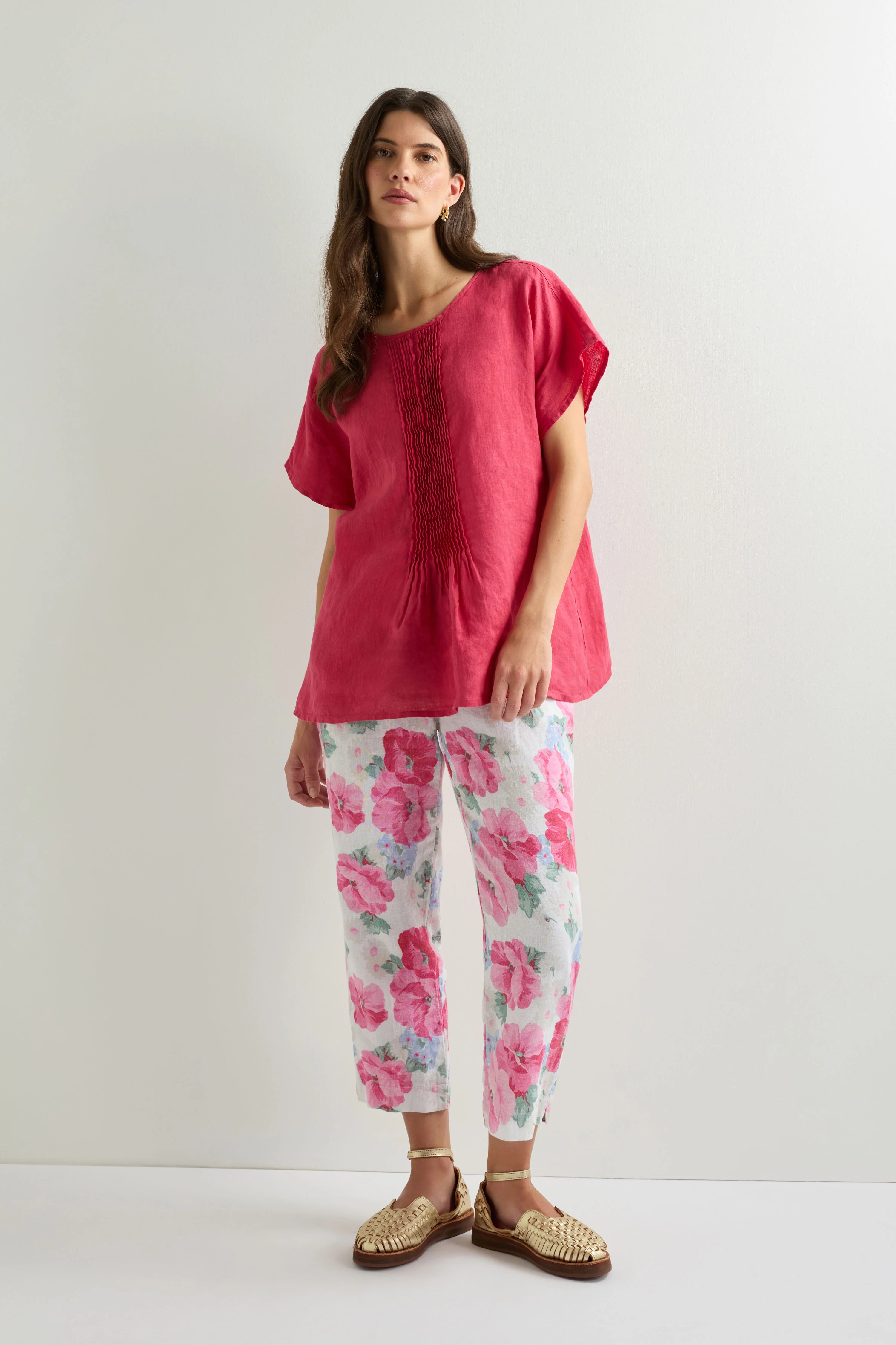 Pleat Front Linen Top - Image 5