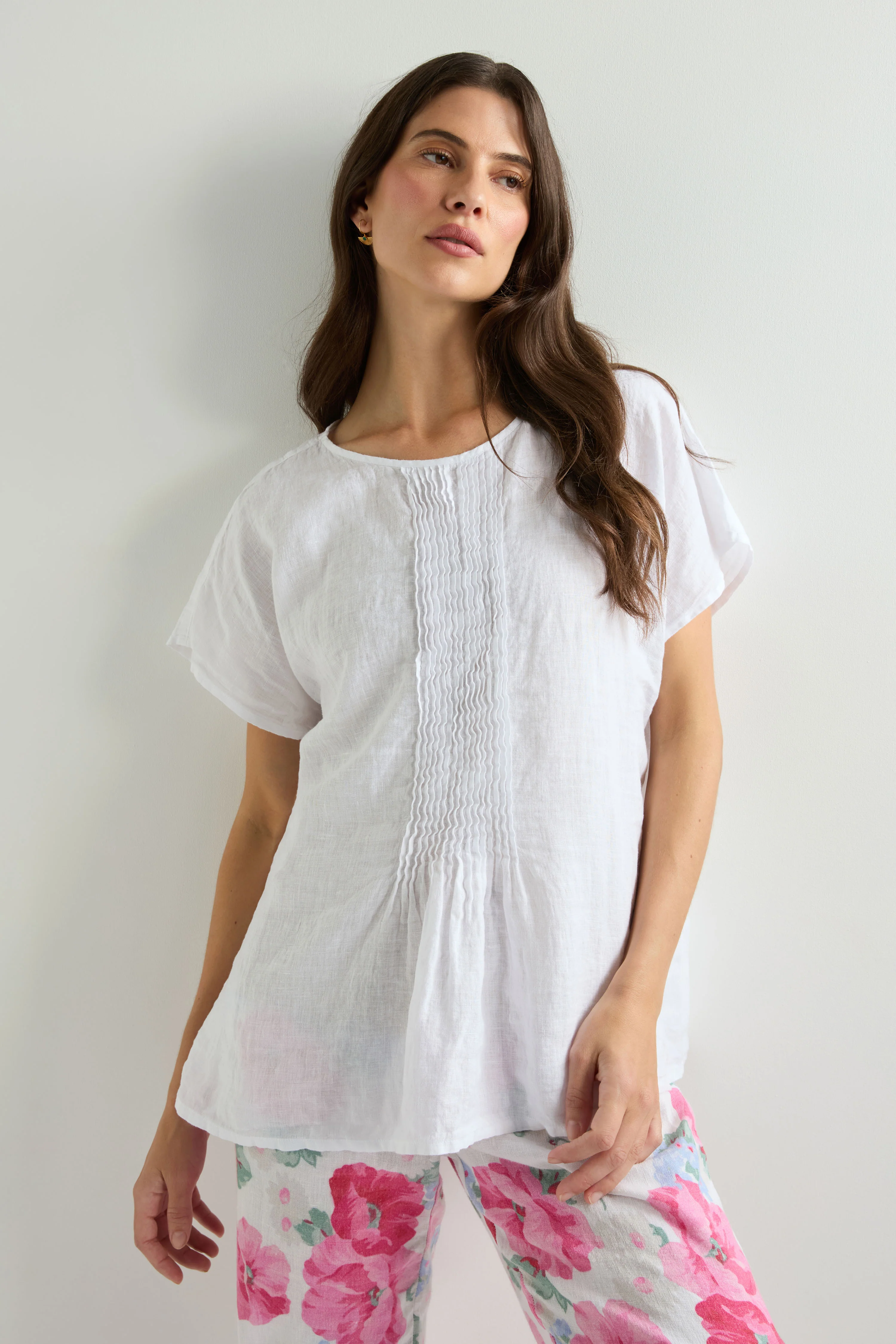 Pleat Front Linen Top - Image 8