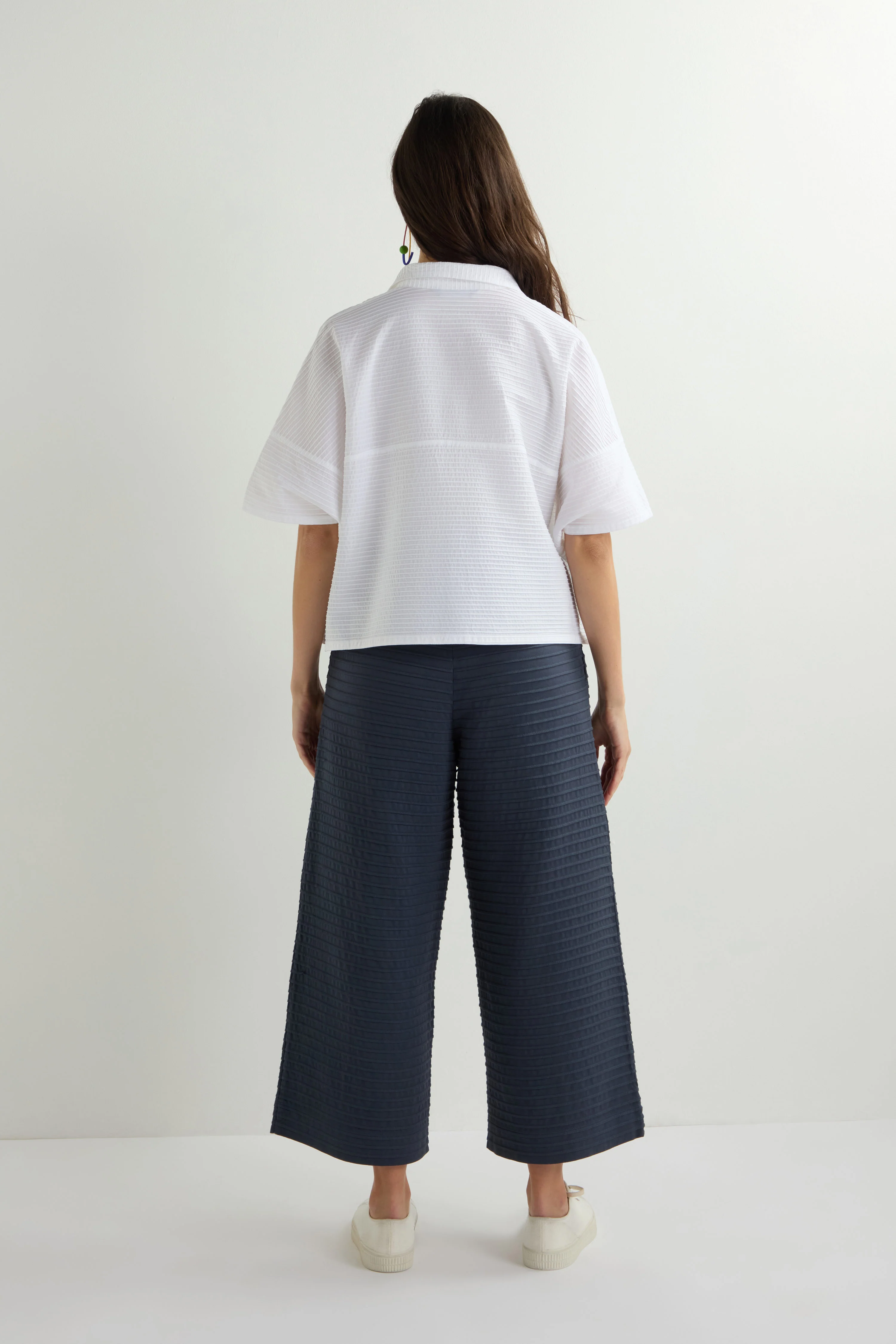 Pleated Short Boxy Shirt - Image 5