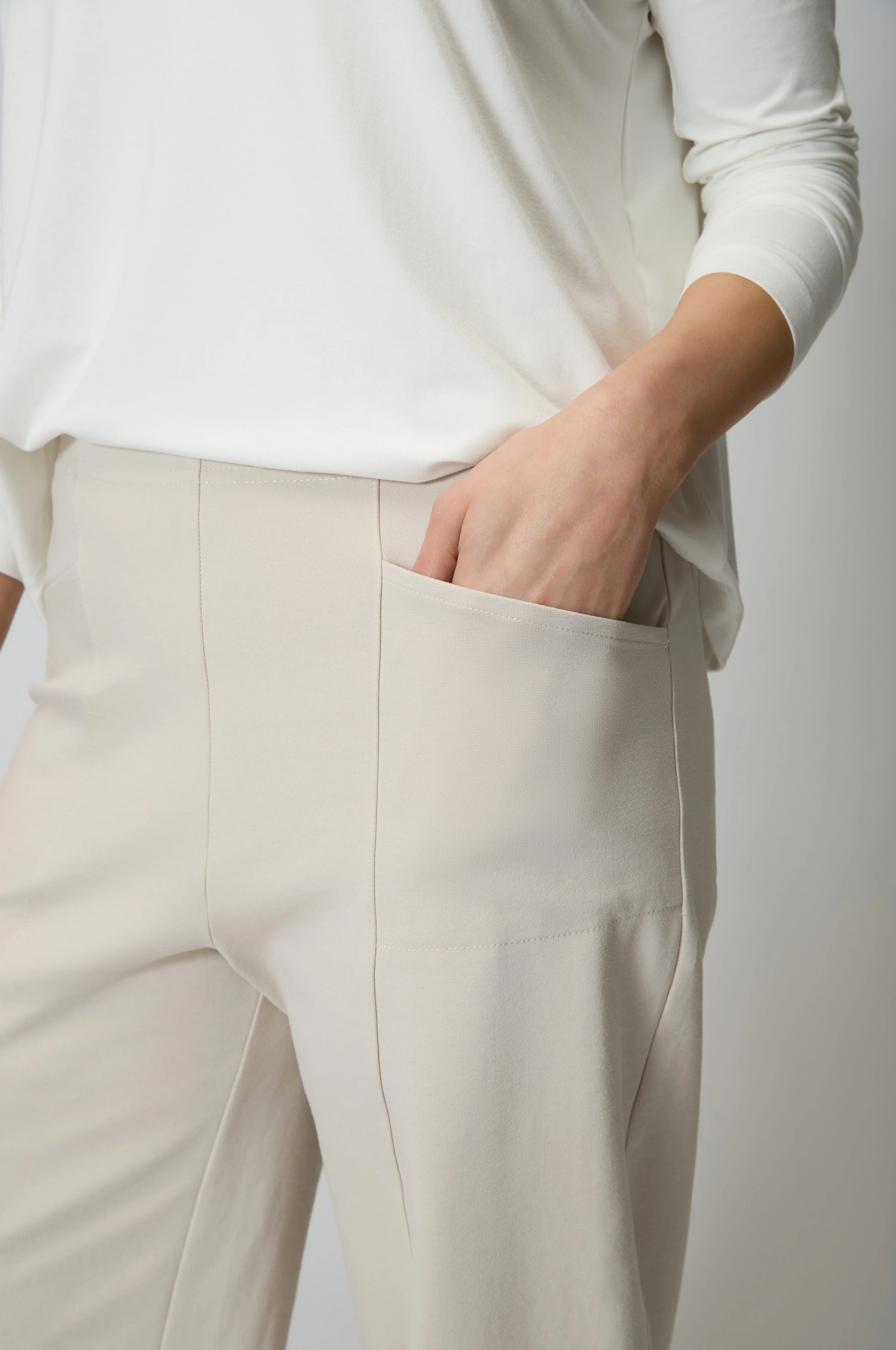 Ecru Ponte Bubble Trousers - Image 4