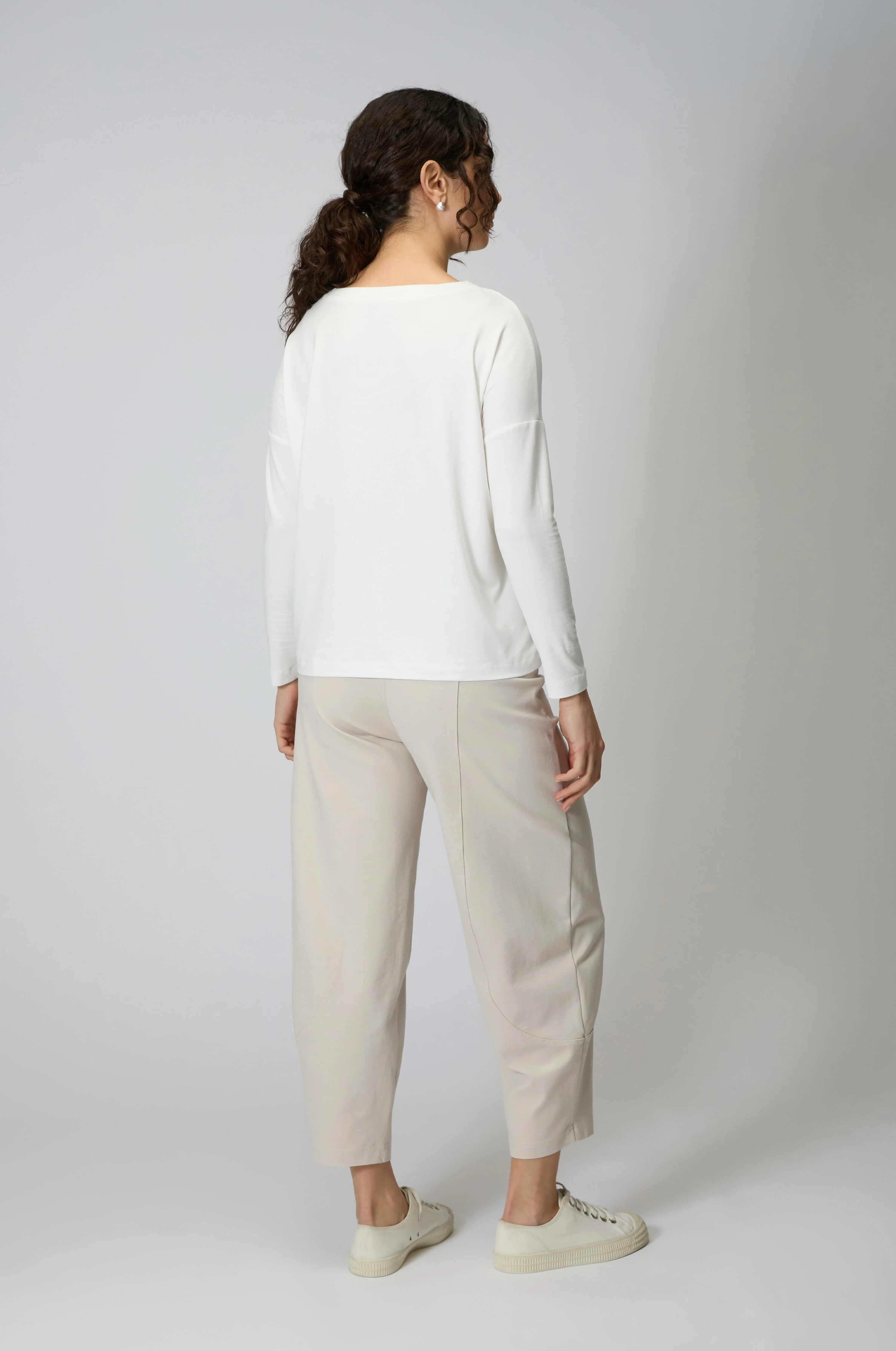 Ecru Ponte Bubble Trousers - Image 5