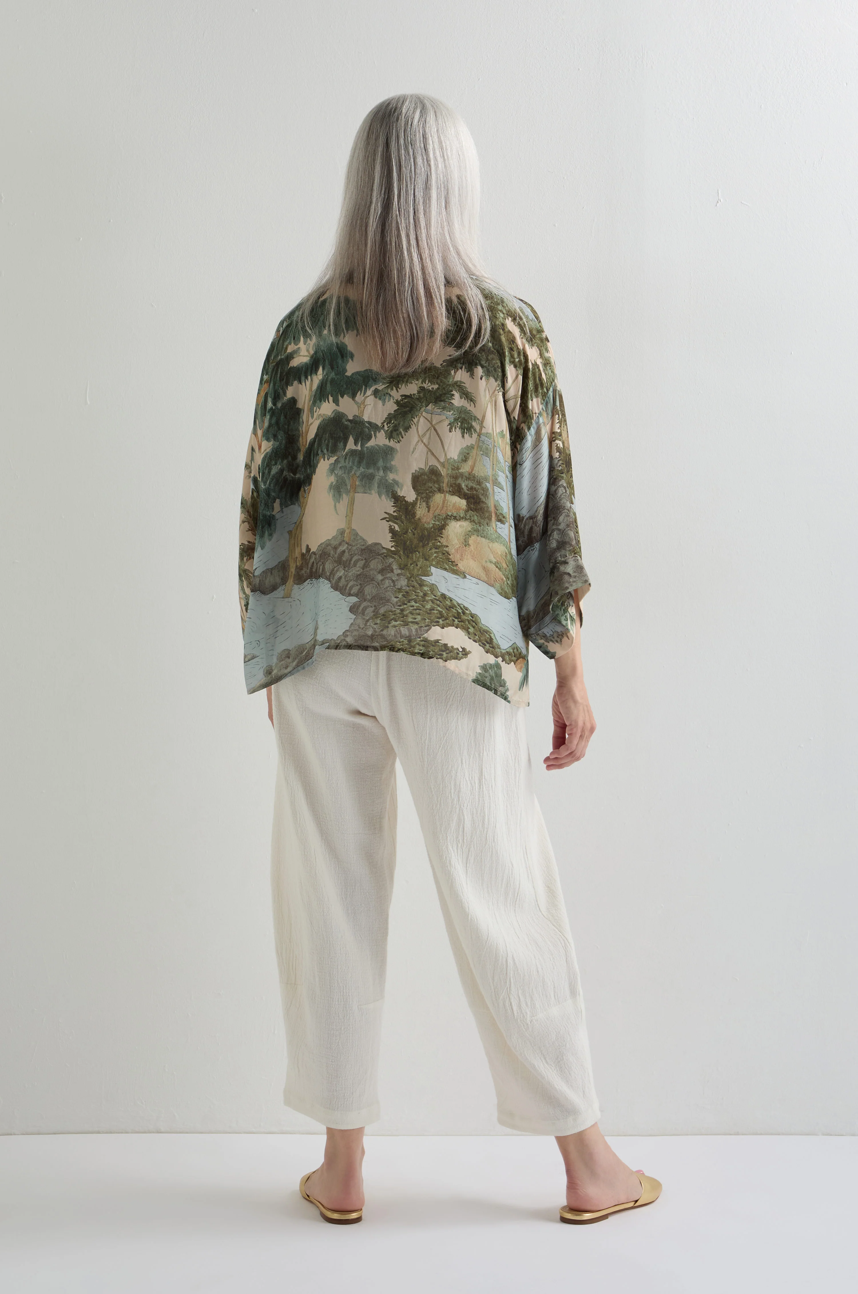 Rivers and Trees Print Kimono - Image 4