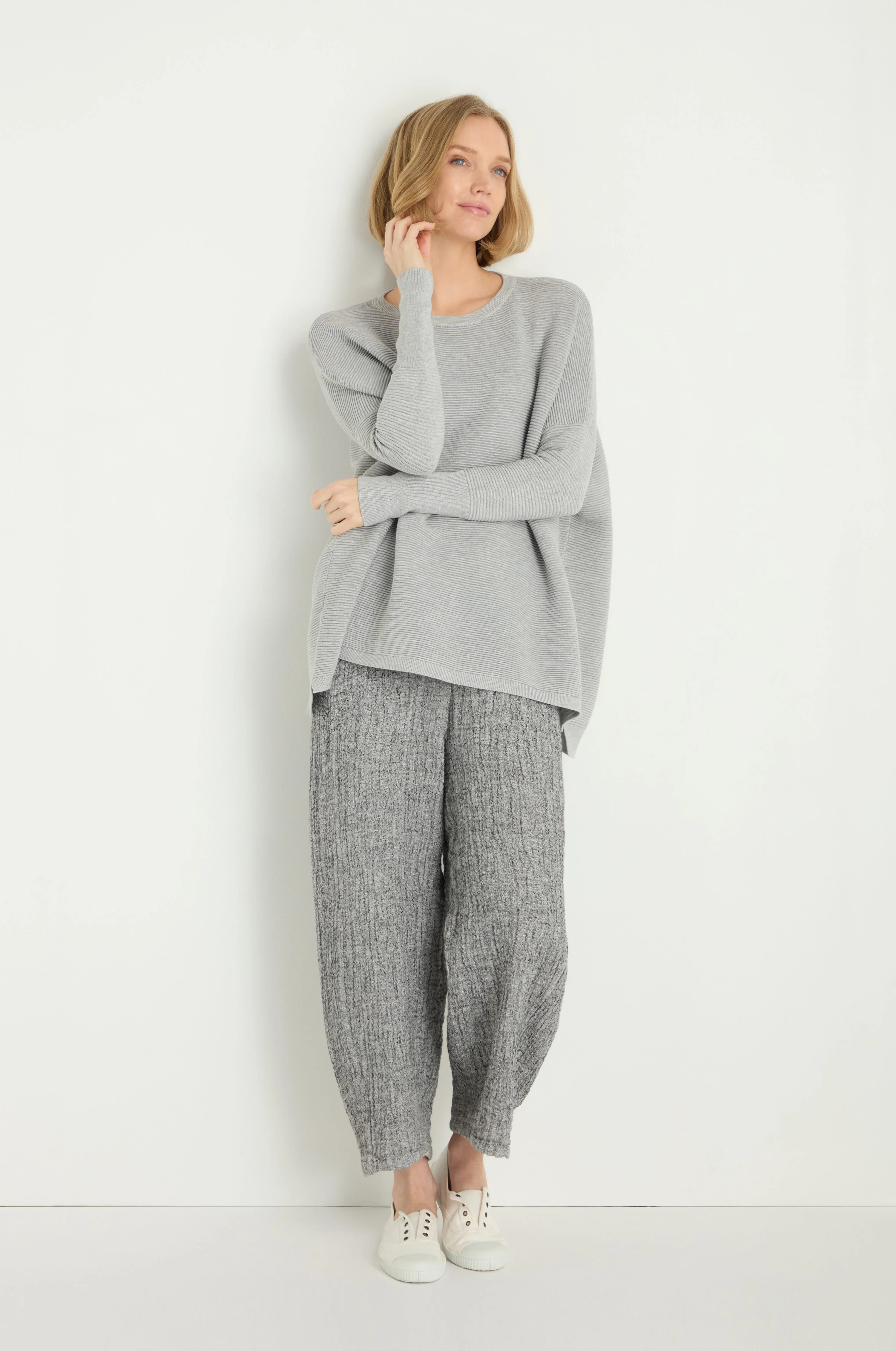 Round Neck Ribbed Jumper - Image 5