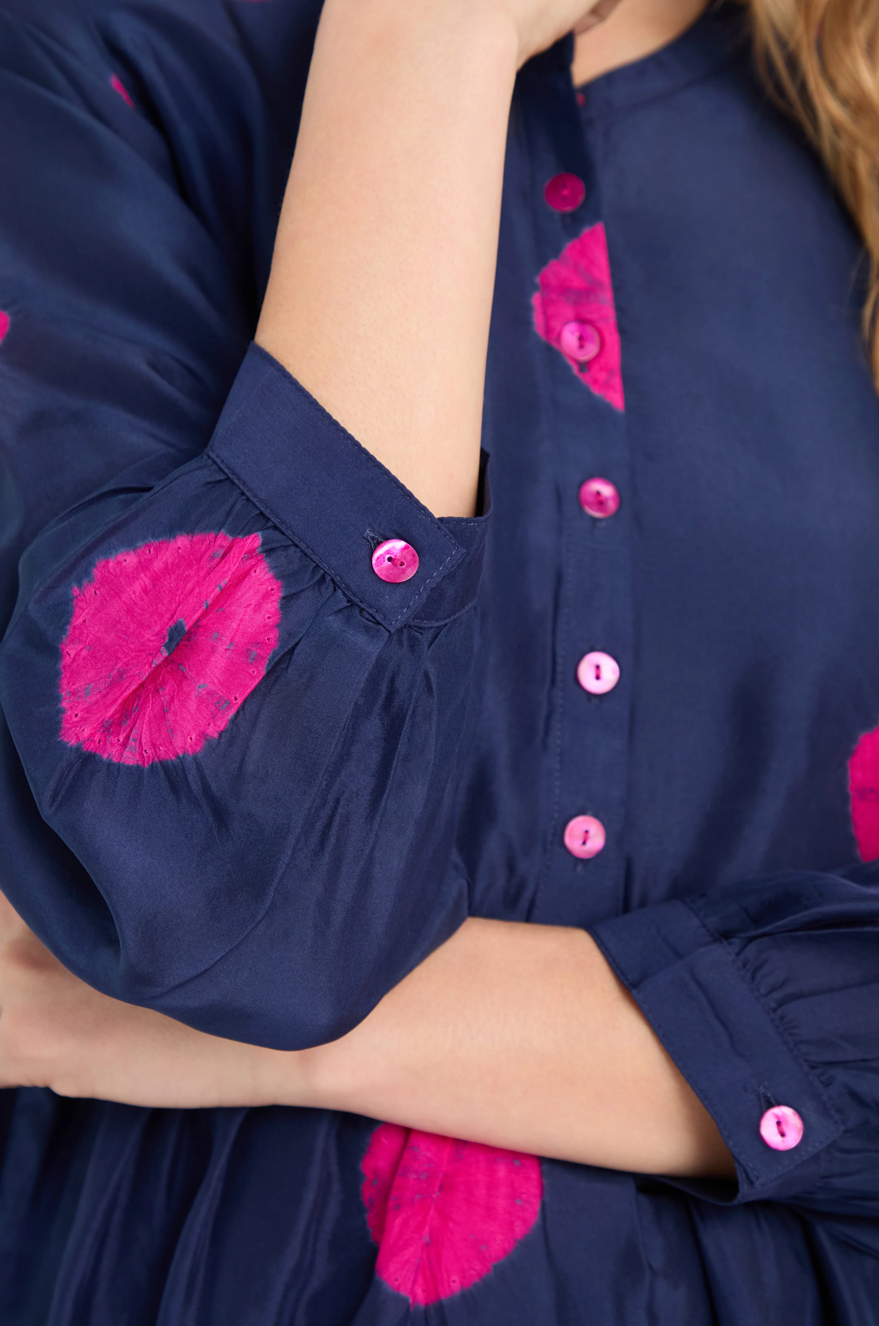 Shibori Spot Silk Shirt - Image 6