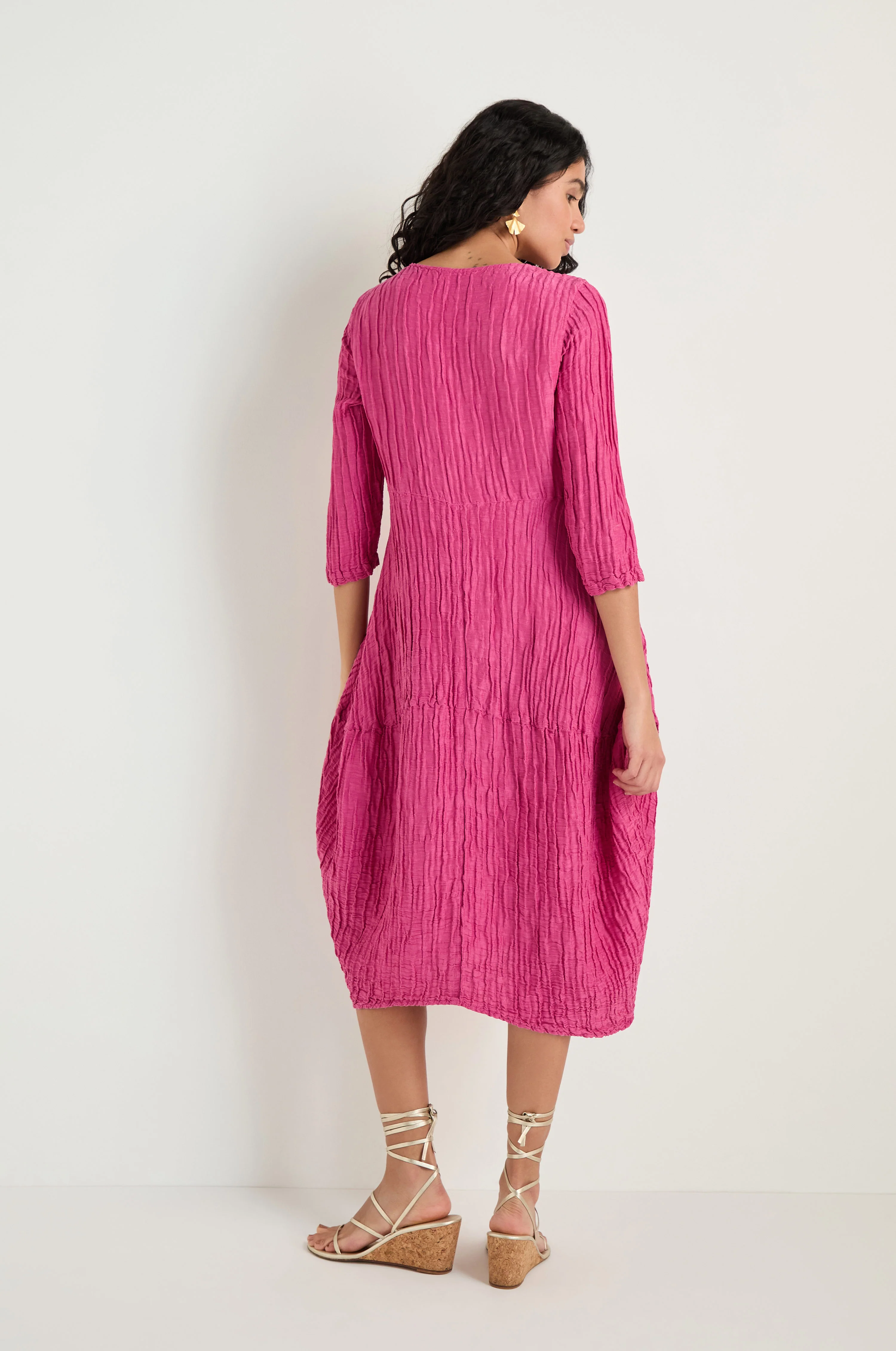 Silk Linen Bubble Dress - Image 3