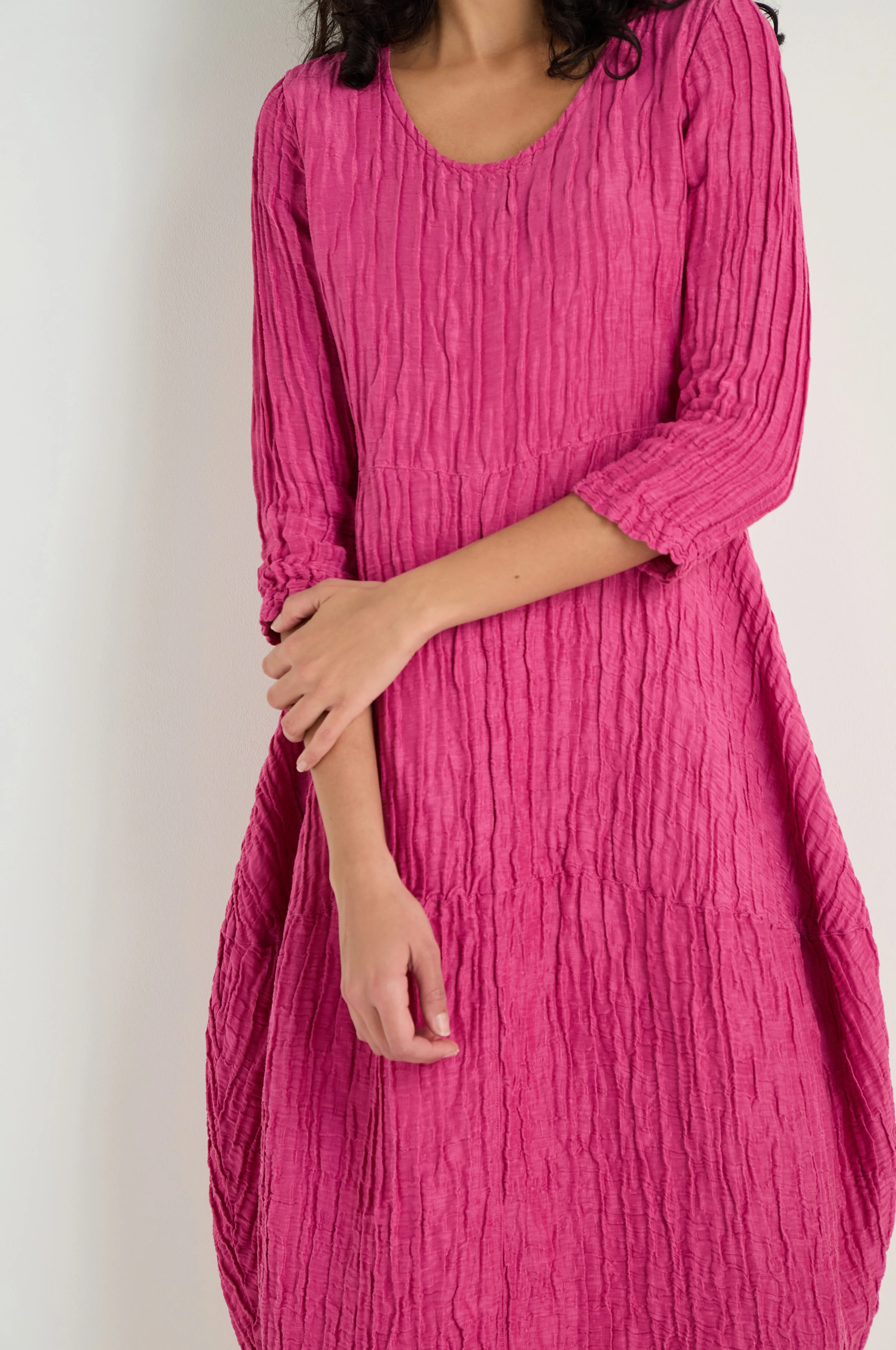 Silk Linen Bubble Dress - Image 4