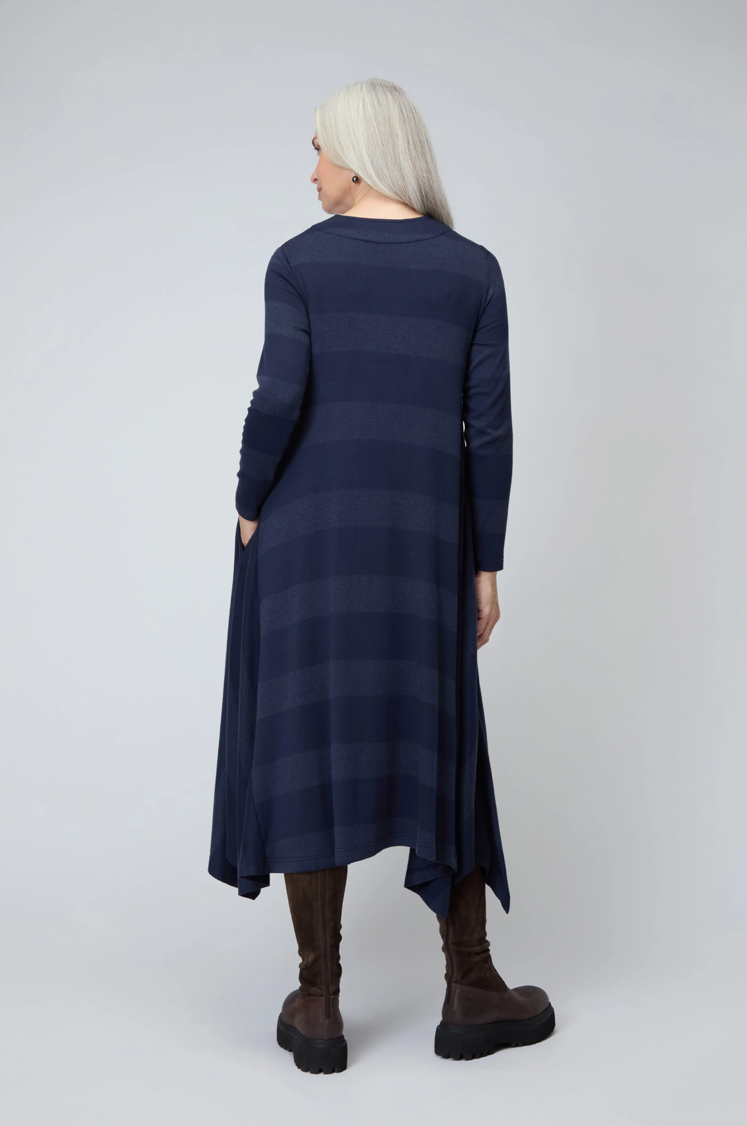 Soft Viscose Jersey Stripe Dress - Image 4